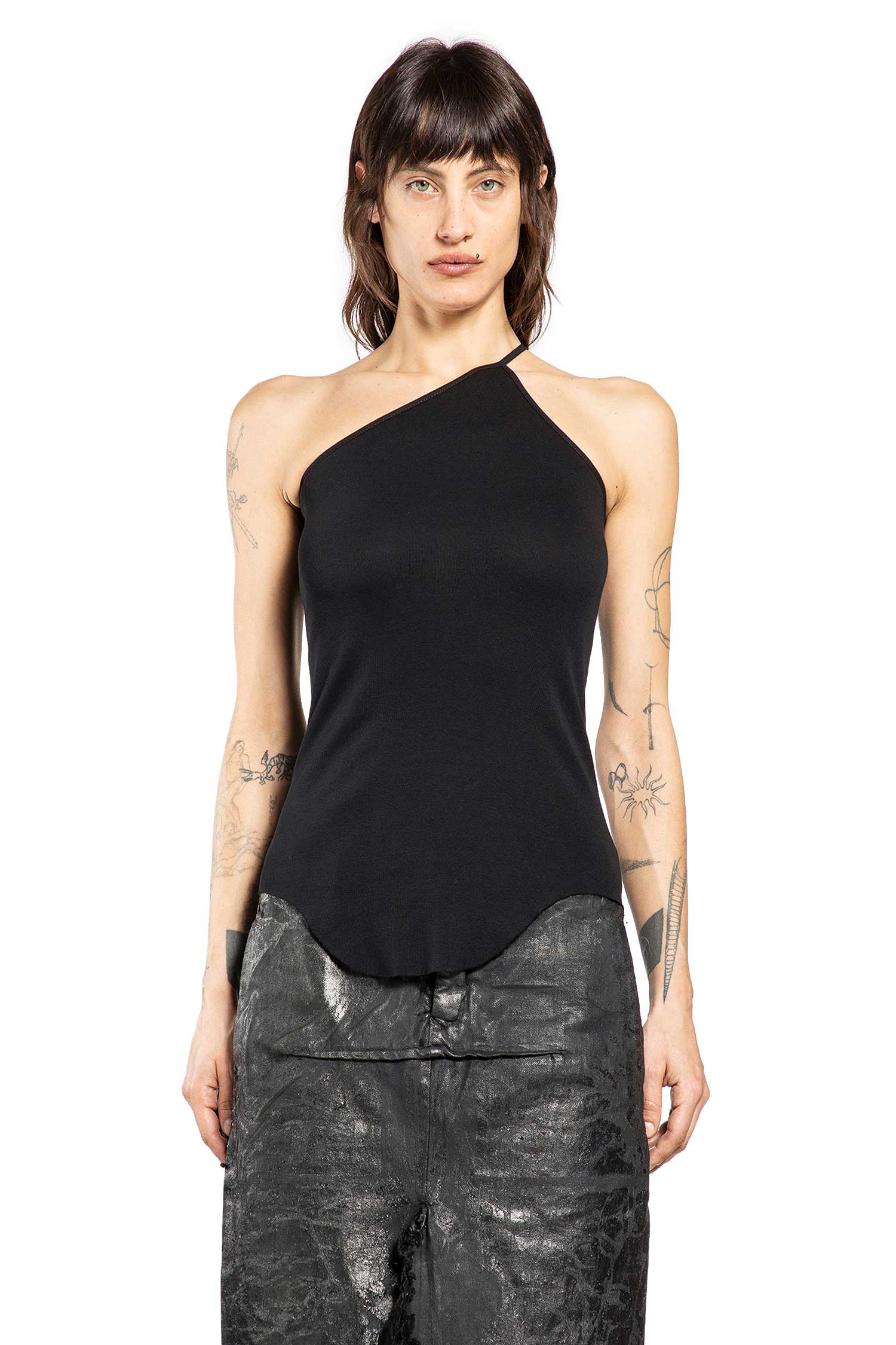 Temple One Shoulder Tank Rick owens – Гарантія оригінальності – боковий вид