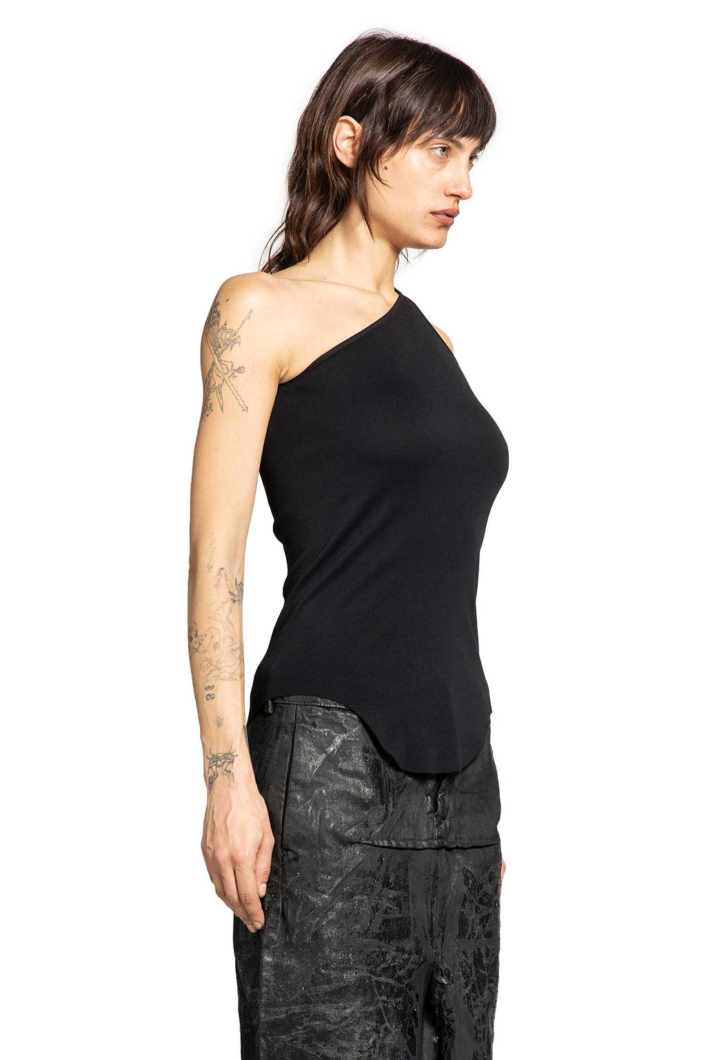Temple One Shoulder Tank Rick owens – Гарантія оригінальності – вид ззаду