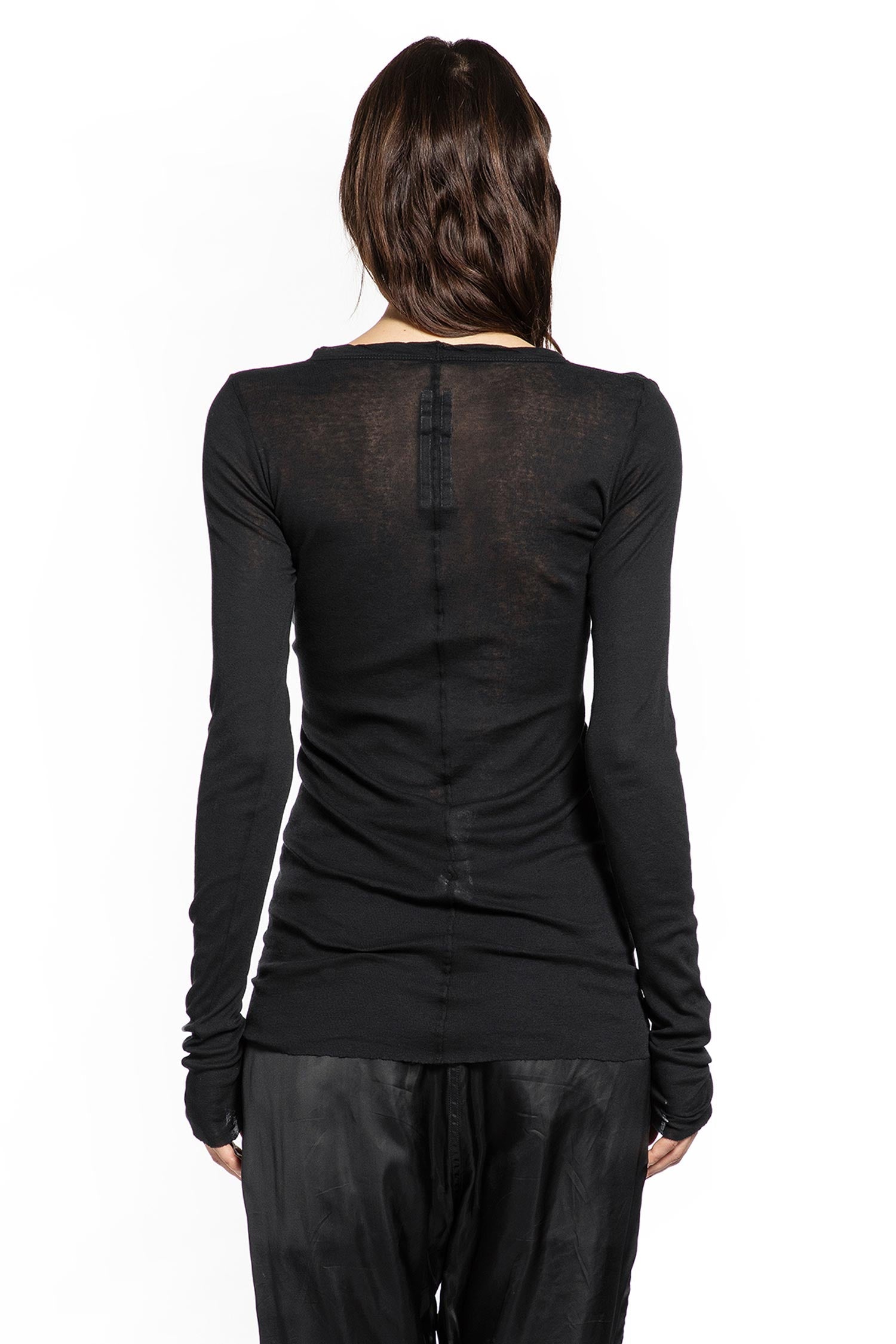 Temple Rib Ls Tee In Mini Rib Jersey Rick owens – Гарантія оригінальності – збільшений вид