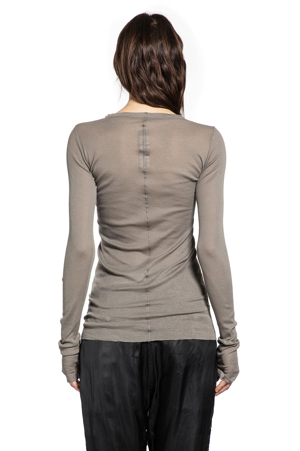 Temple Rib Ls Tee In Mini Rib Jersey Rick owens – Гарантія оригінальності – детальний вид