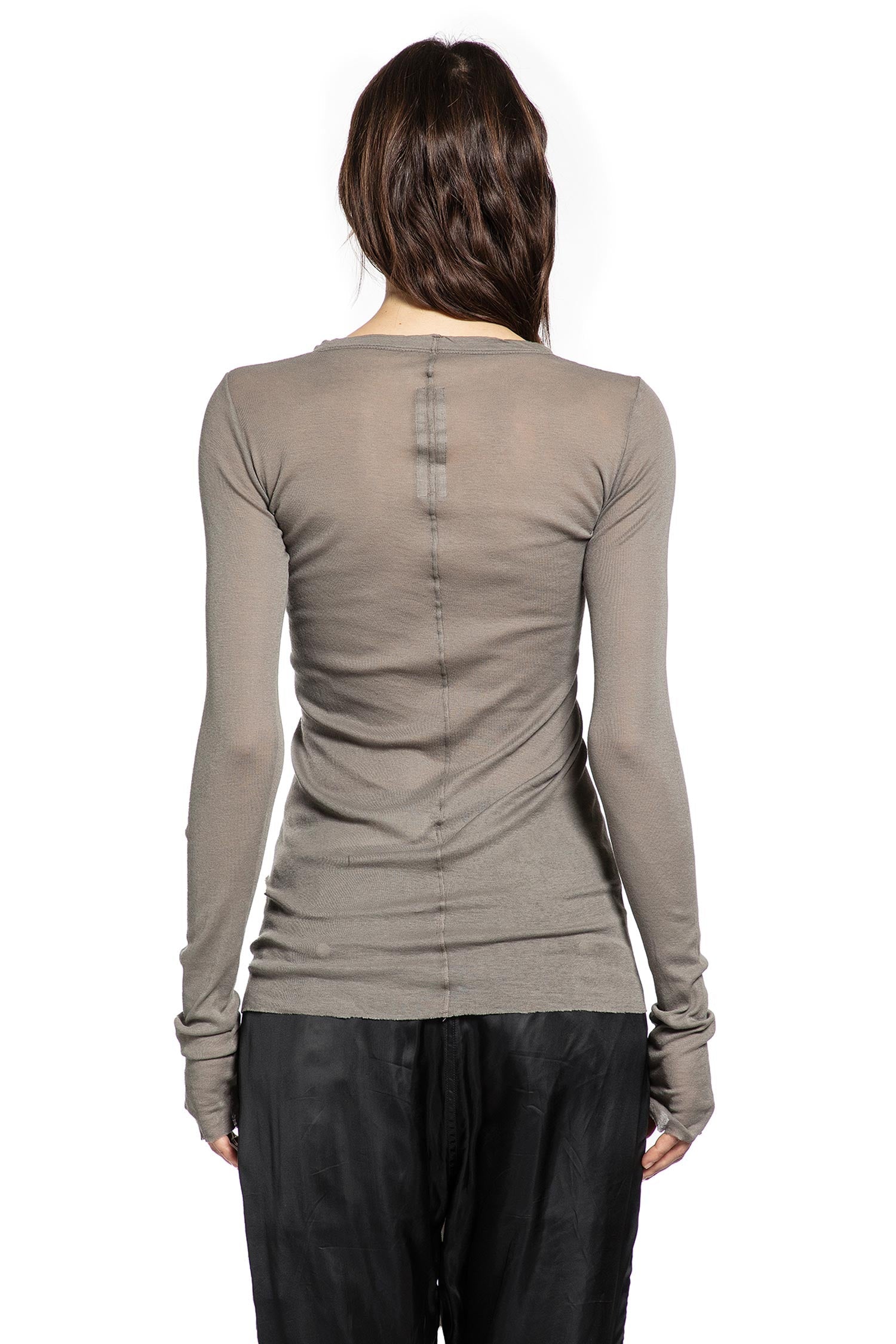 Temple Rib Ls Tee In Mini Rib Jersey Rick owens – Гарантія оригінальності – детальний вид