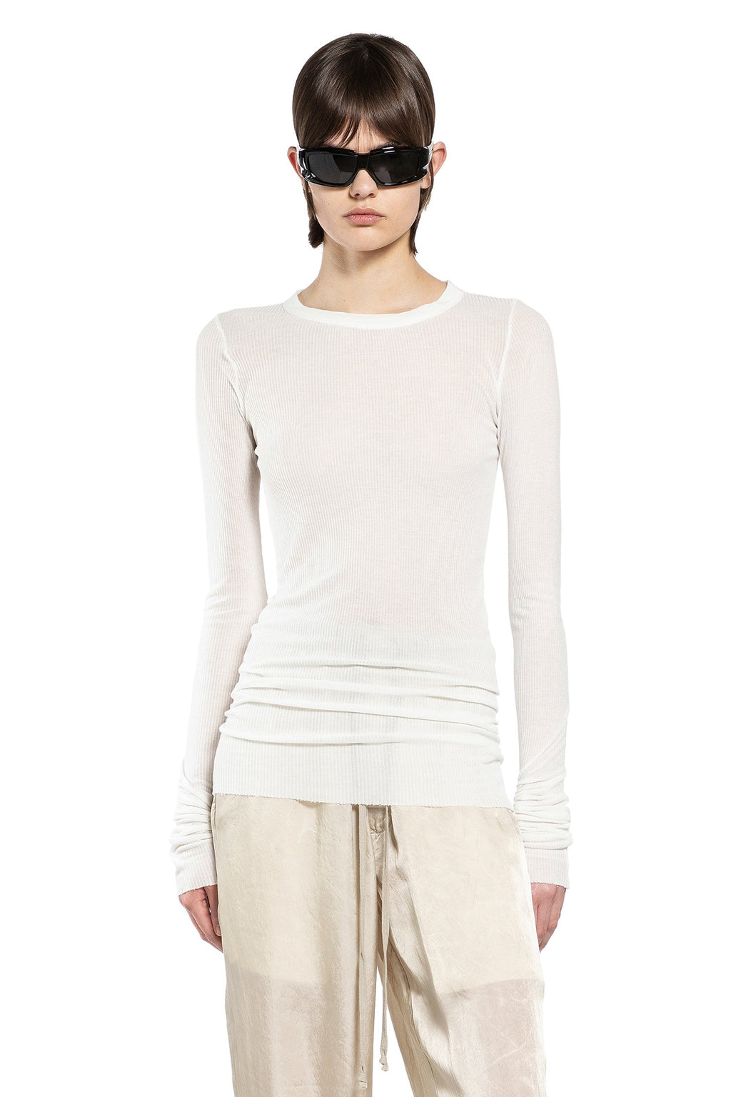 Temple Rib Long Sleeve T-Shirt Rick owens оригінал – Купити в Україні – боковий вид