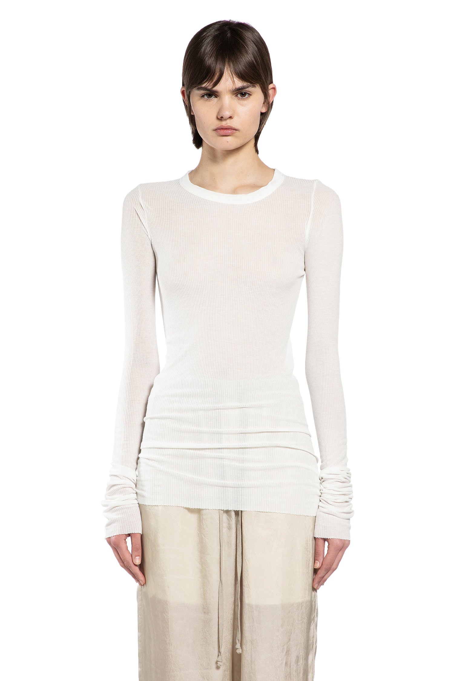 Temple Rib Long Sleeve T-Shirt Rick owens оригінал – Купити в Україні – вид ззаду