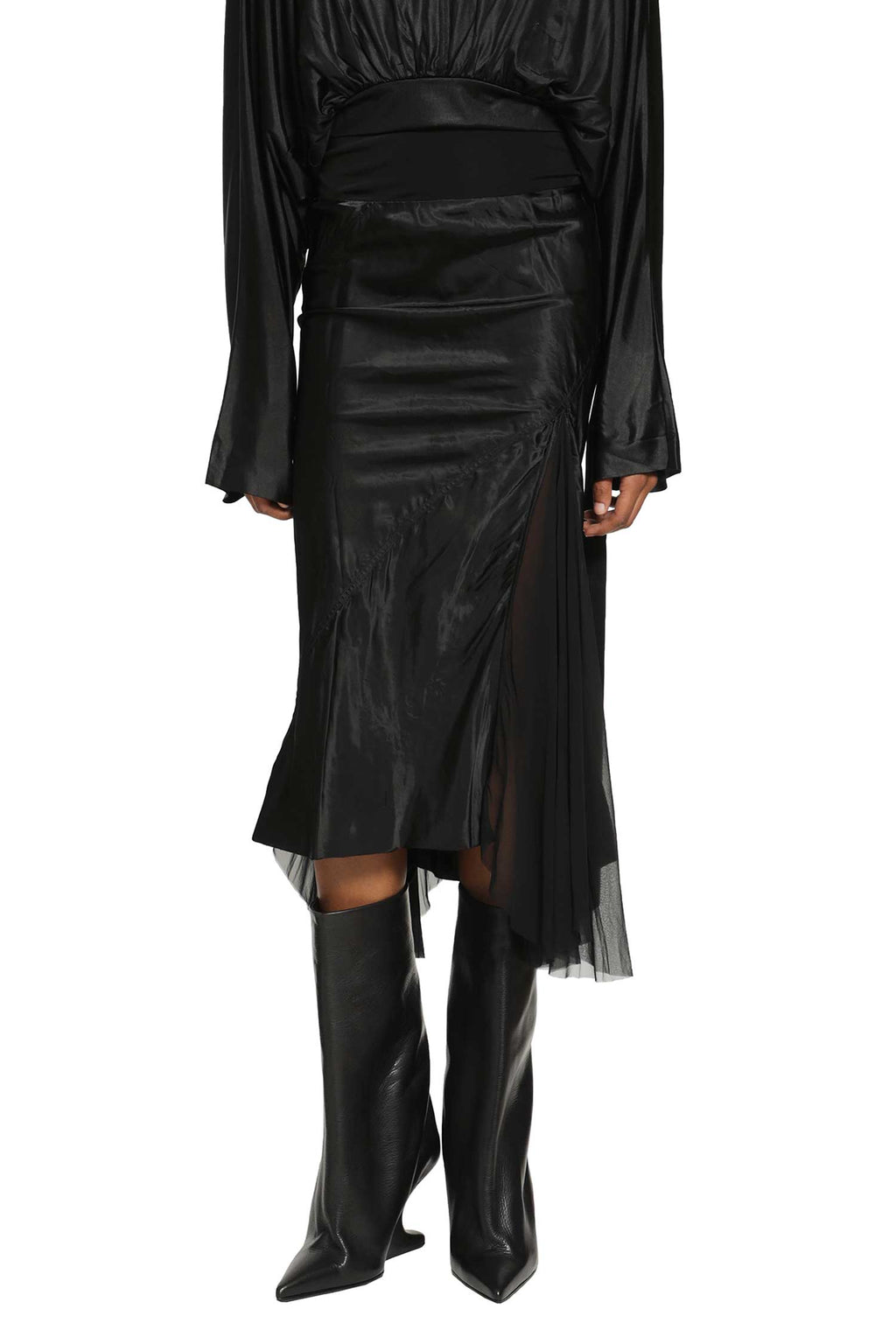 Temple A-Line Bias Skirt Rick owens – Гарантія оригінальності – боковий вид