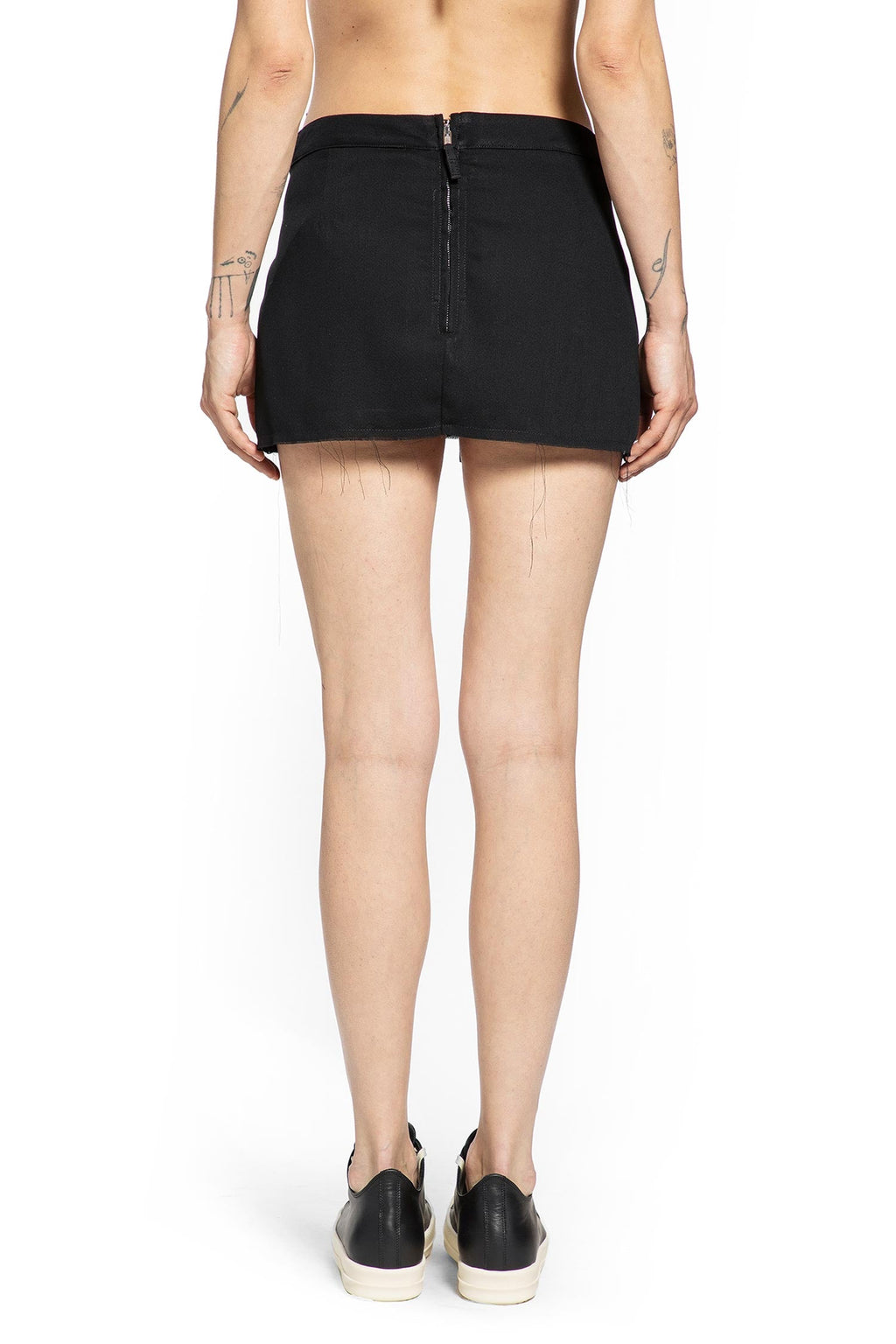 Temple Fog Cutoff Mini Skirt In Wool Rick owens – Гарантія оригінальності – збільшений вид