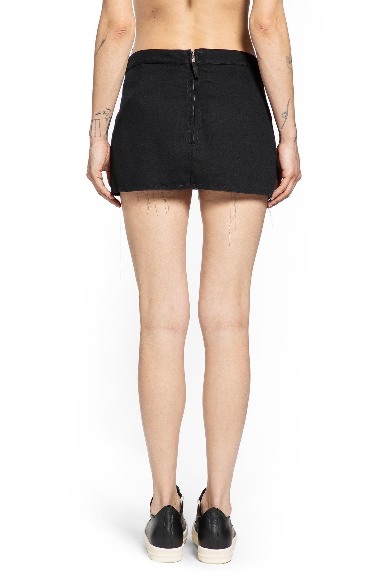 Temple Fog Cutoff Mini Skirt In Wool Rick owens – Гарантія оригінальності – збільшений вид