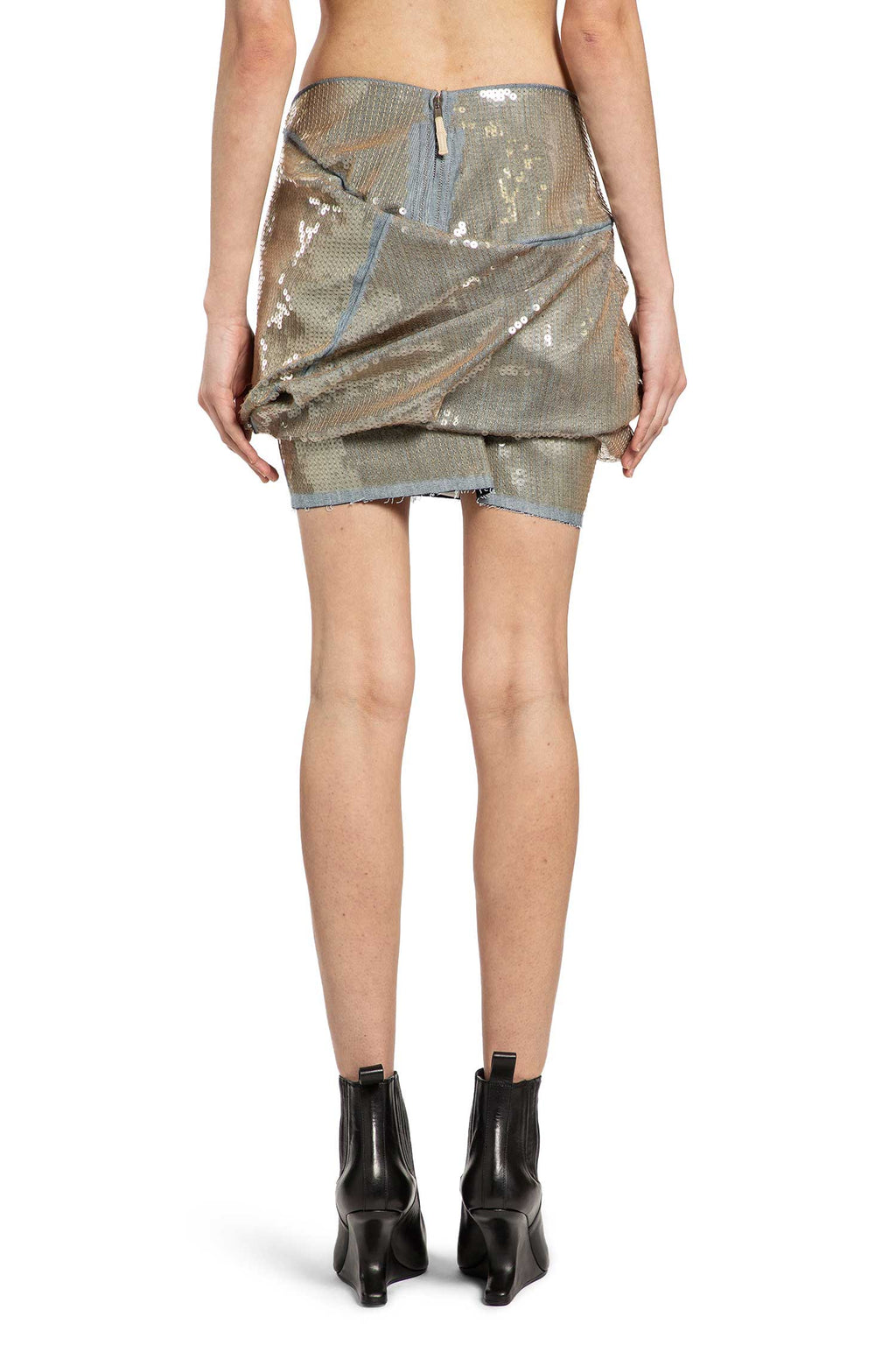 Temple Draped Asymmetrical Mini Skirt Rick owens – Гарантія оригінальності – збільшений вид