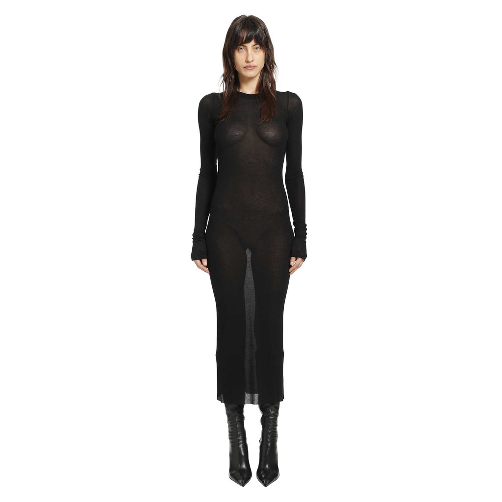 Оригінальна Temple Rib Long Sleeves Dress Rick owens – збільшений вид