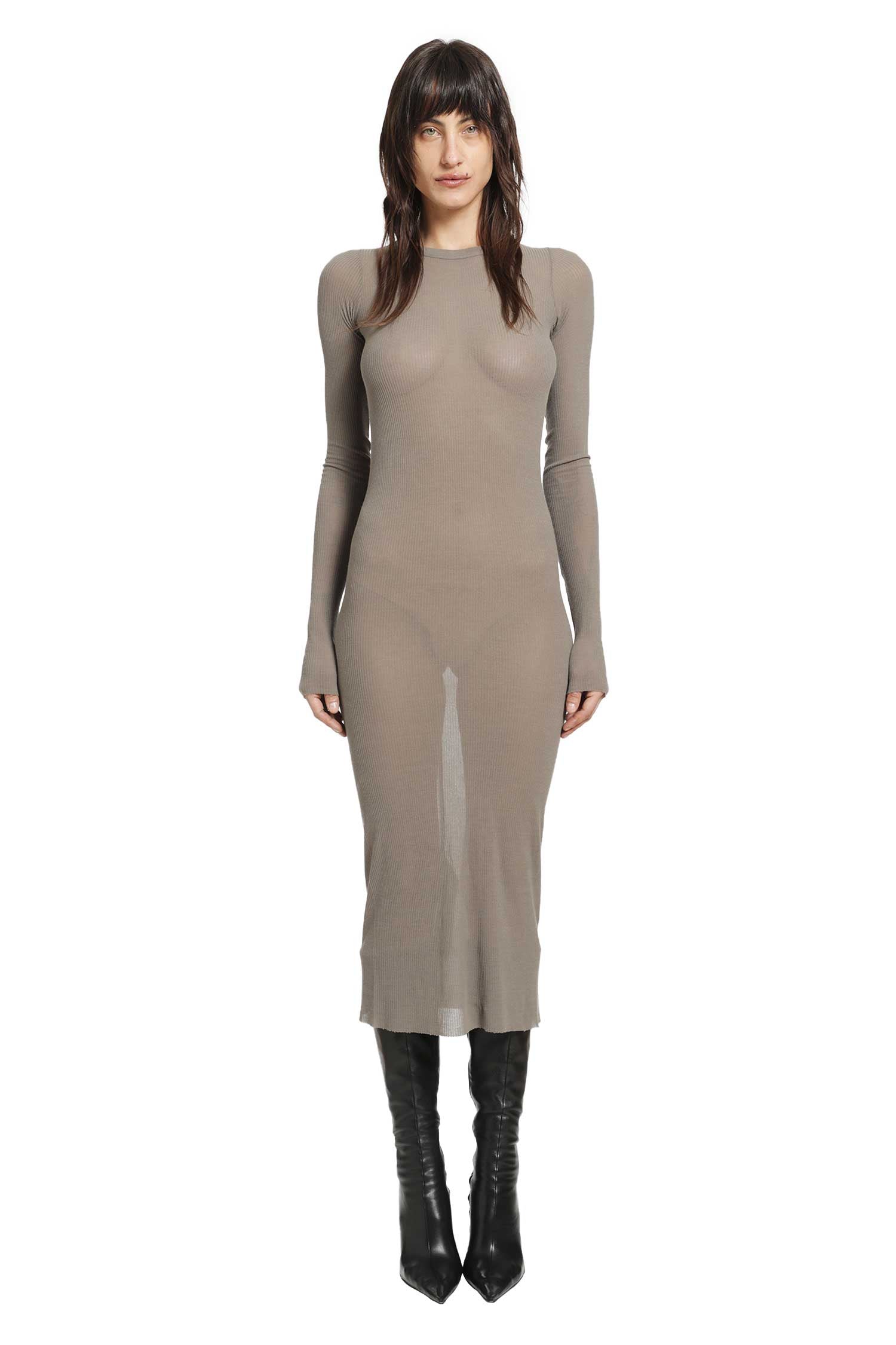Оригінальна Temple Rib Long Sleeves Dress Rick owens – боковий вид