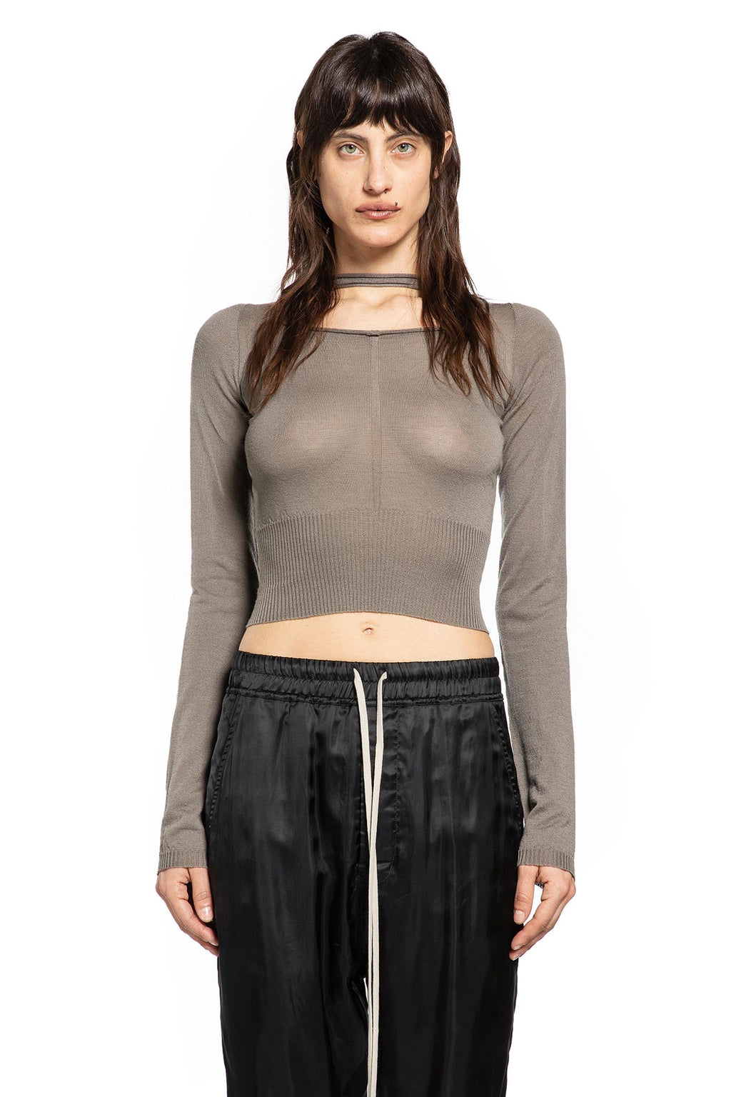 Temple Cropped Pull In Wool Rick owens – Гарантія оригінальності – вид ззаду