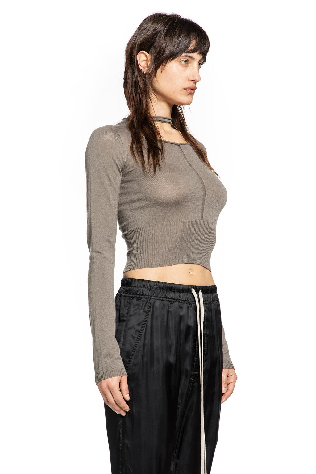 Temple Cropped Pull In Wool Rick owens – Гарантія оригінальності – детальний вид