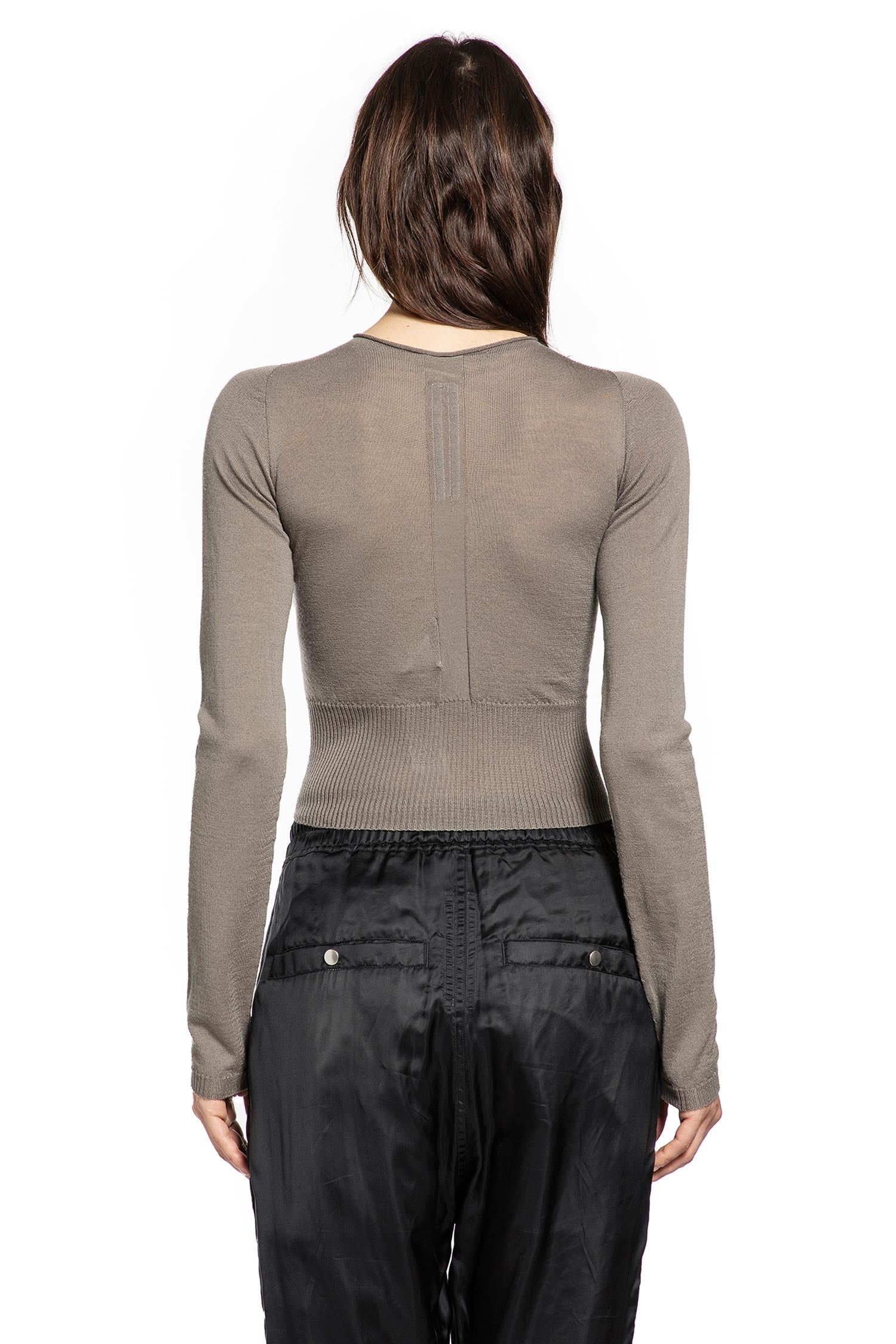 Temple Cropped Pull In Wool Rick owens – Гарантія оригінальності – збільшений вид - RICK OWENS