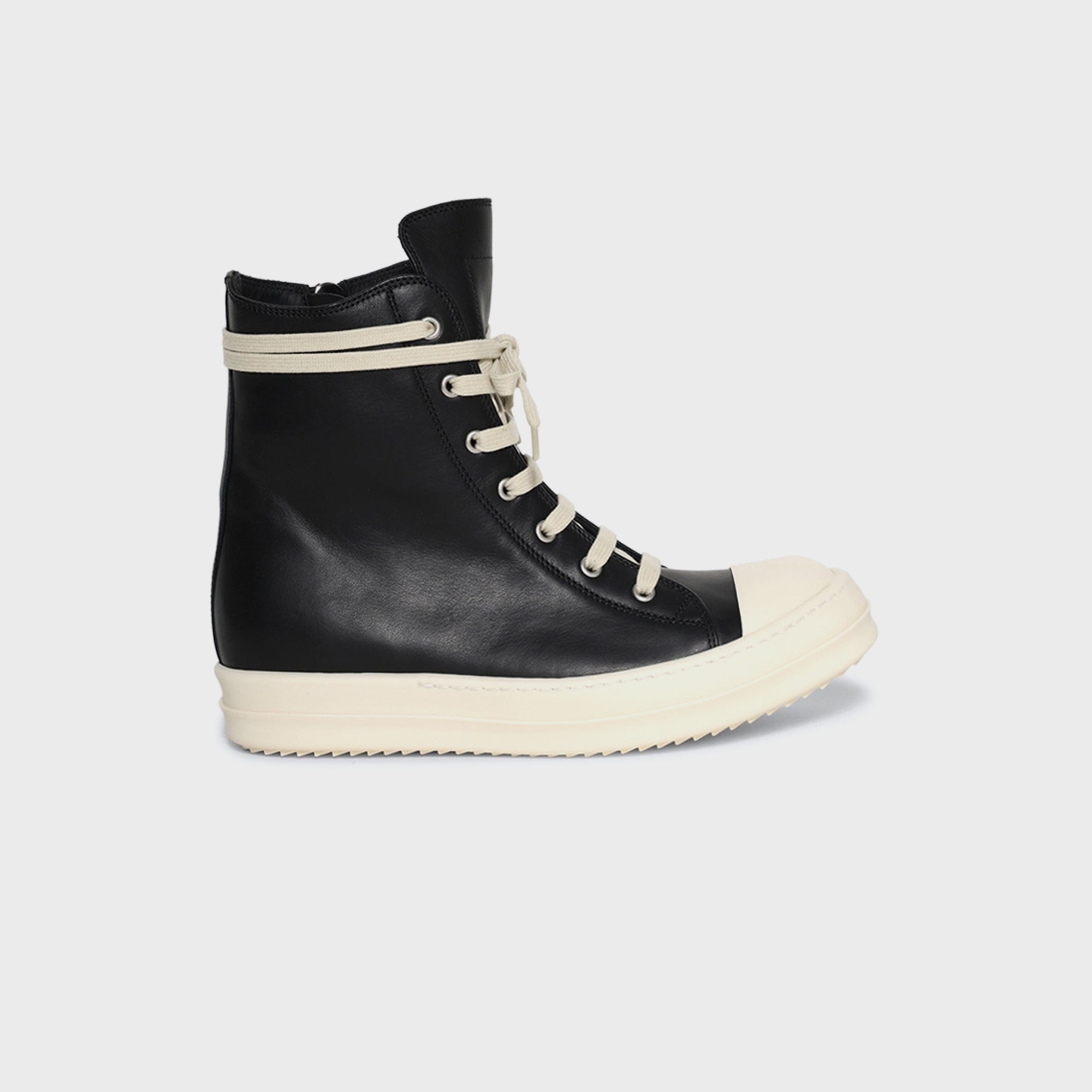 Wmns Hollywood Calf Leather Sneakers Pelle Black Rick owens оригінал – Купити в Україні – боковий вид