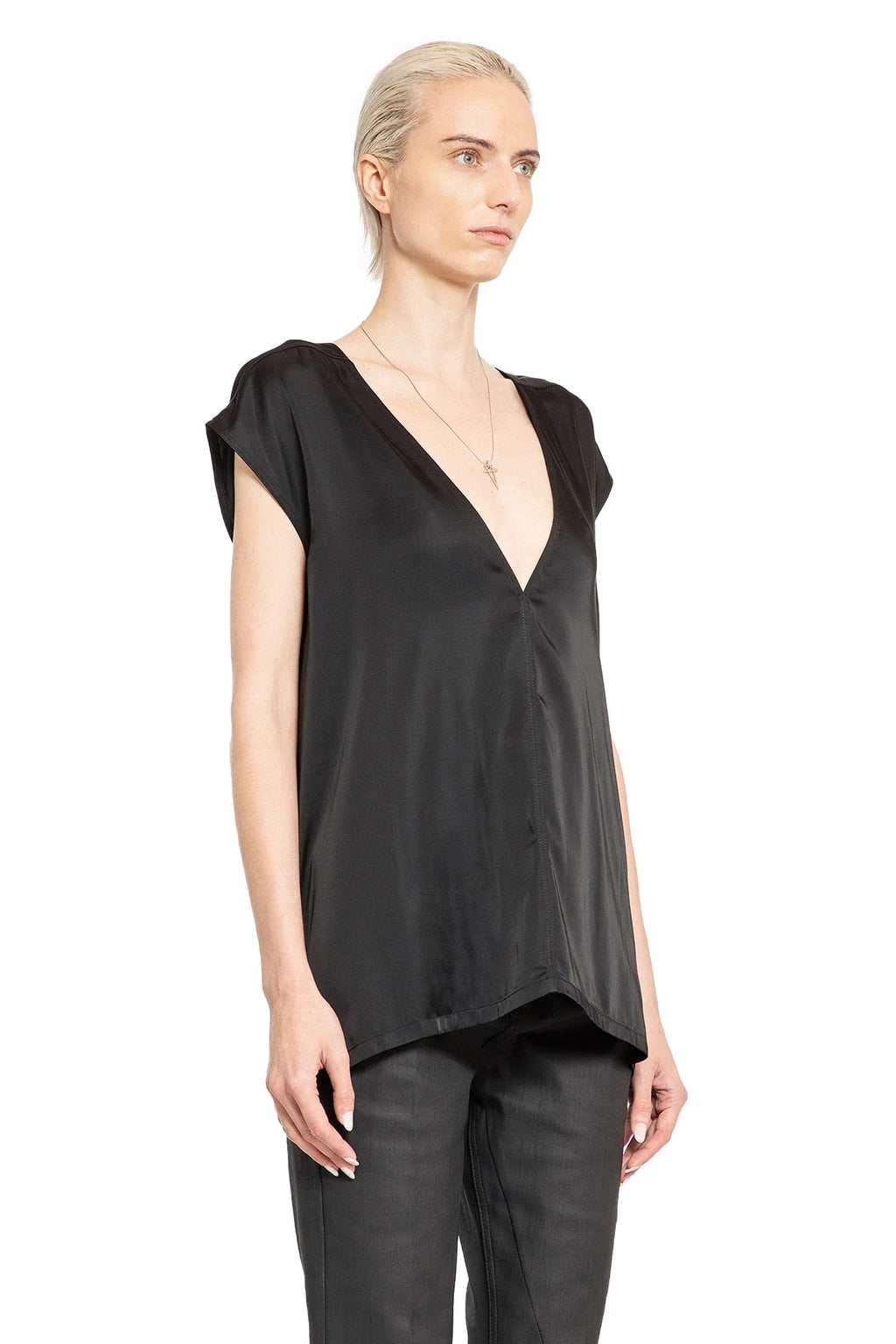 Porterville Dylan Tee In Washed Charmeuse Rick owens оригінал – Купити в Україні – вид ззаду