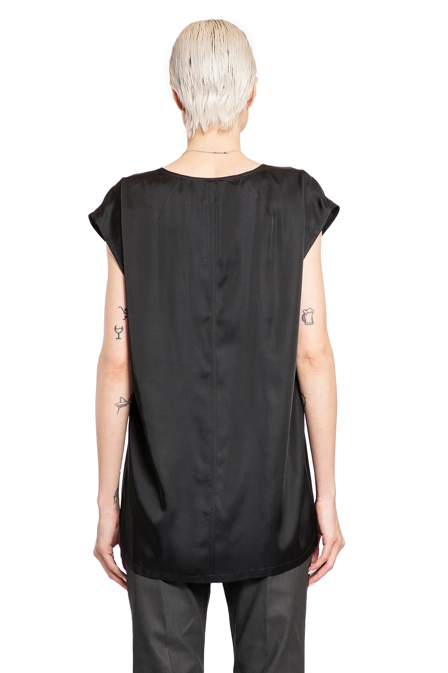 Porterville Dylan Tee In Washed Charmeuse Rick owens оригінал – Купити в Україні – детальний вид