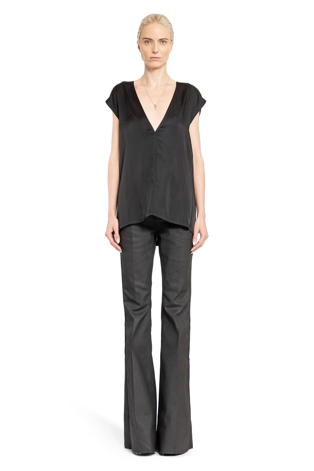 Porterville Dylan Tee In Washed Charmeuse Rick owens оригінал – Купити в Україні – збільшений вид