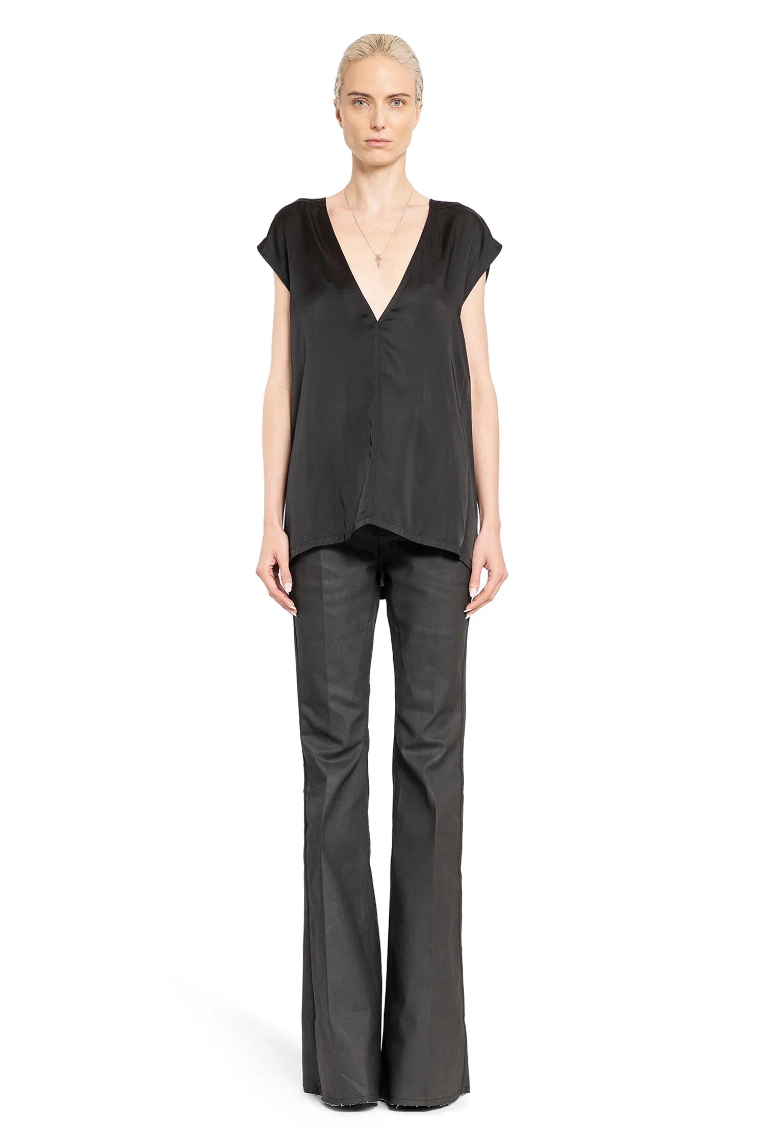 Porterville Dylan Tee In Washed Charmeuse Rick owens оригінал – Купити в Україні – збільшений вид