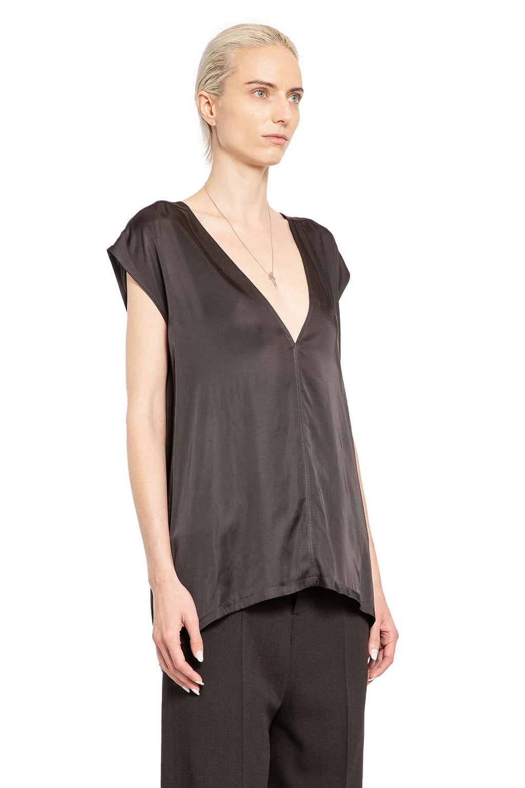 Porterville Dylan Tee In Washed Charmeuse Rick owens оригінал – Купити в Україні – вид ззаду
