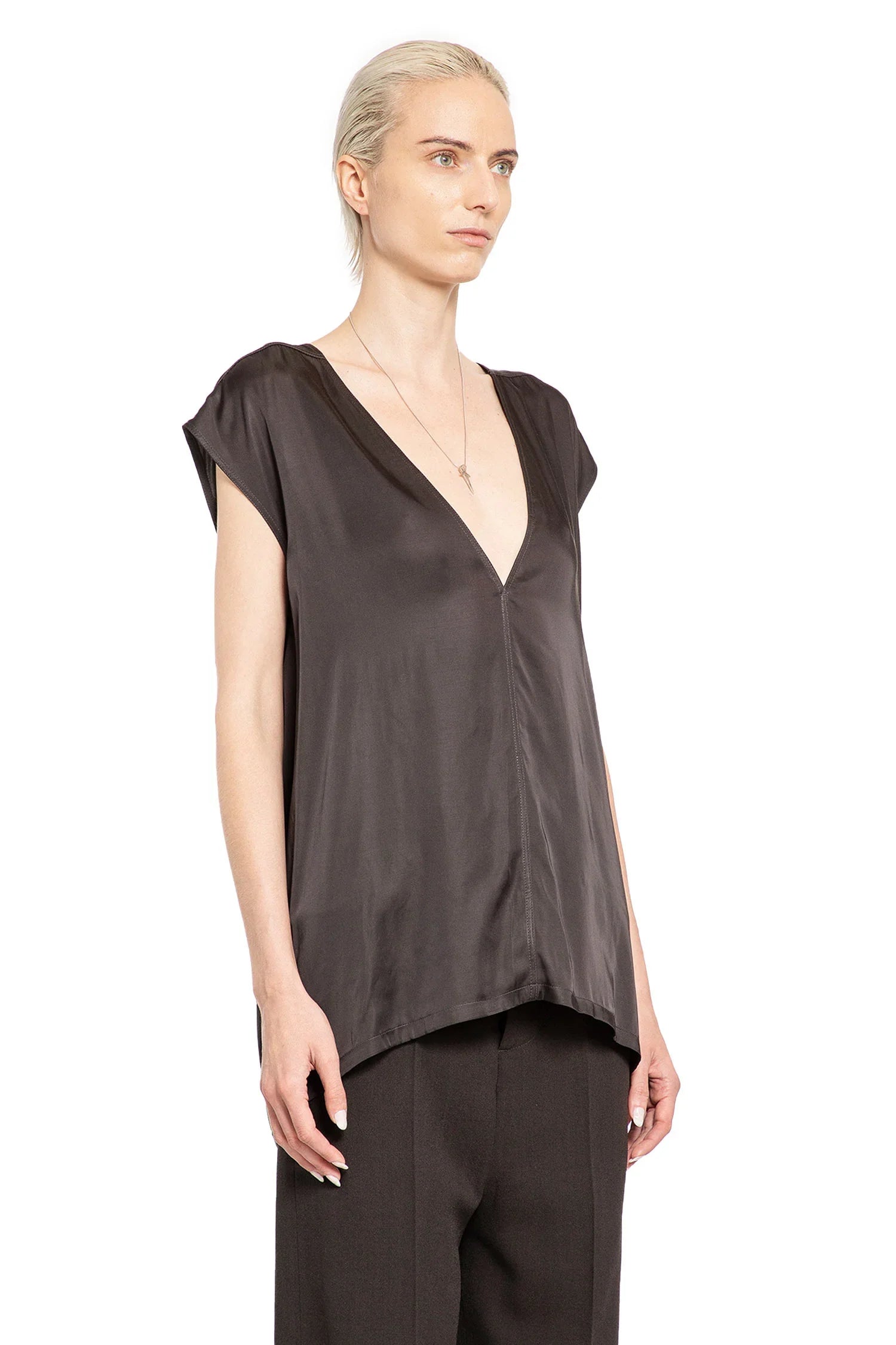 Porterville Dylan Tee In Washed Charmeuse Rick owens оригінал – Купити в Україні – вид ззаду