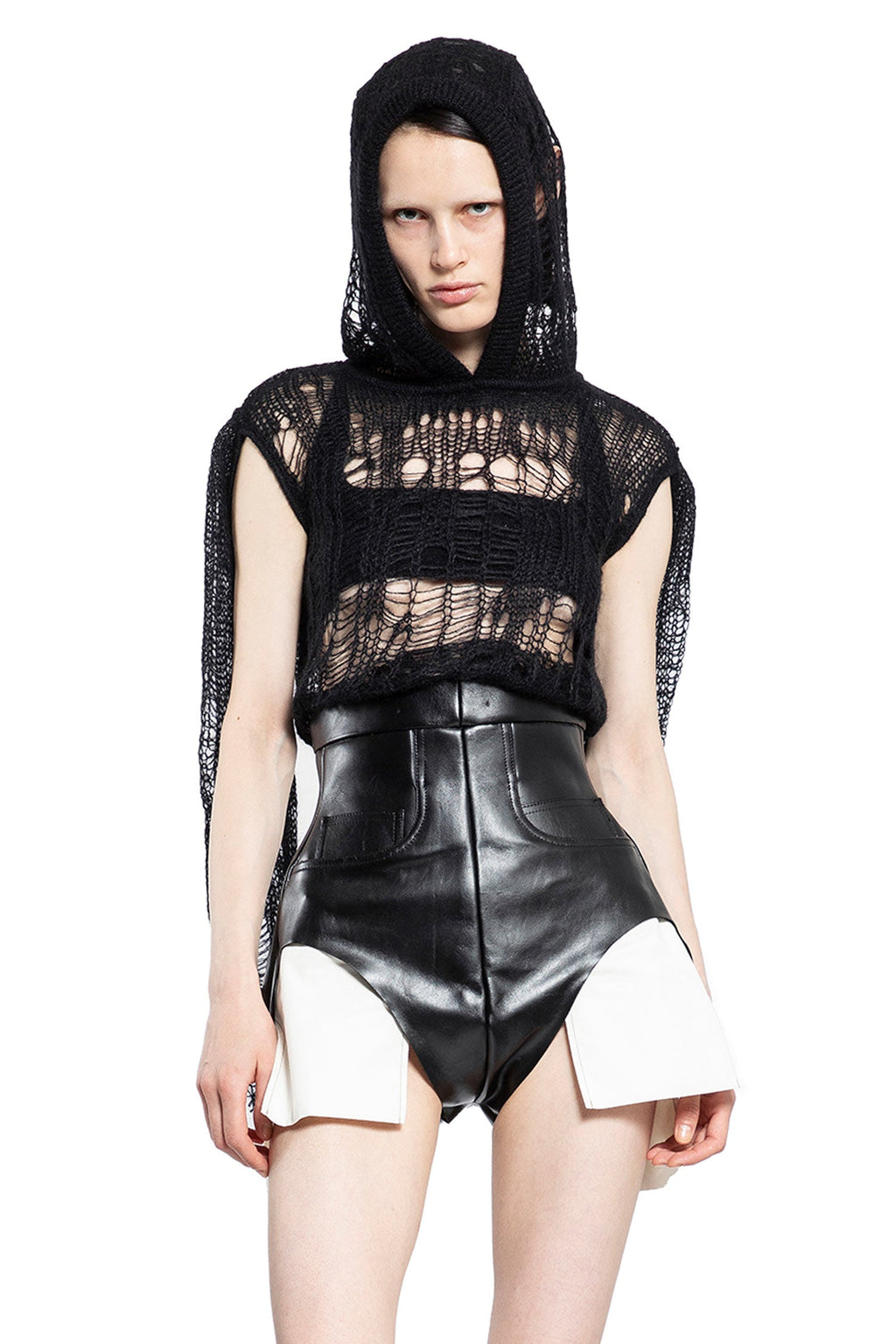 Оригінальна Spider Hoodie In Net Knit Rick owens – боковий вид