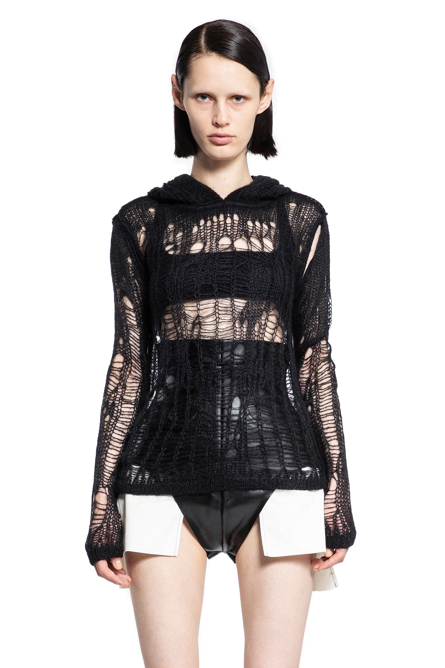 Оригінальна Spider Hoodie In Net Knit Rick owens – вид ззаду - RICK OWENS