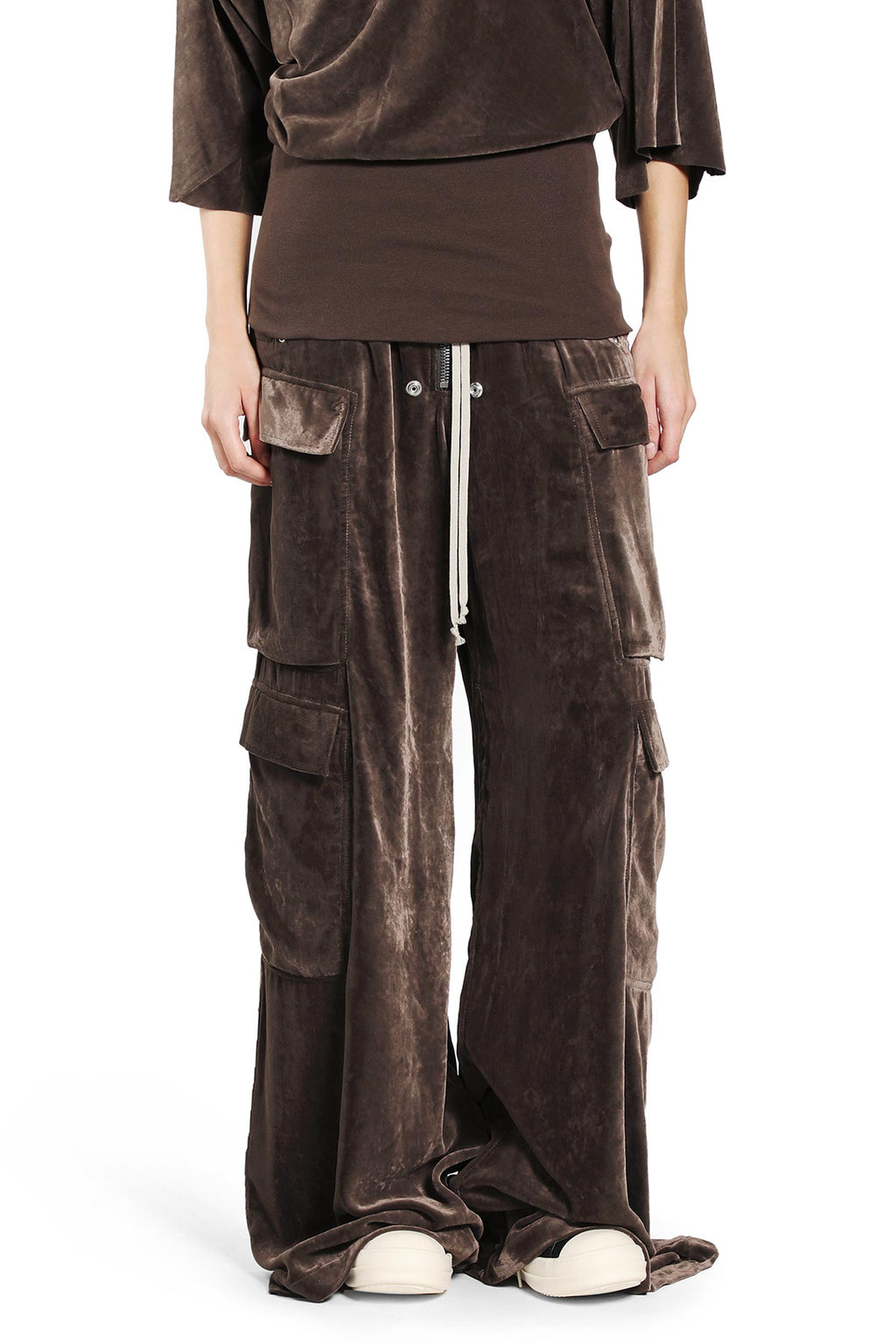Viscose Silk Straight Leg Trousers Rick owens оригінал – Купити в Україні – боковий вид