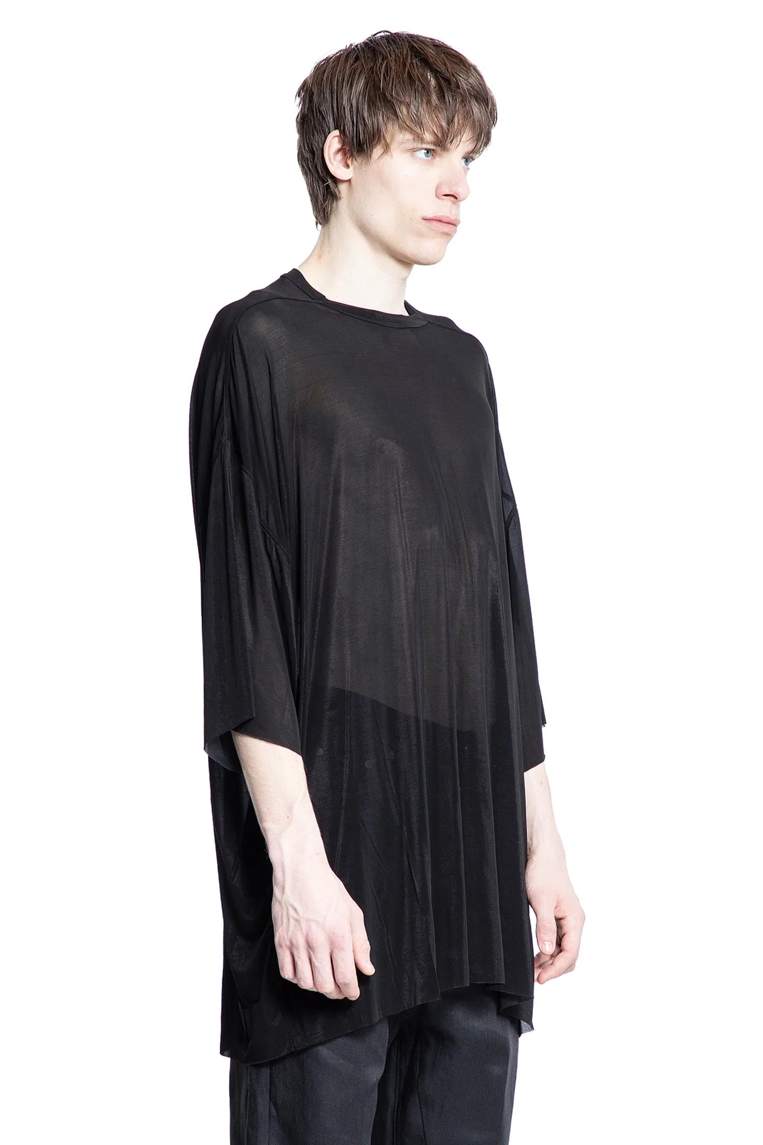 Оригінальна Hollywood Tommy T In Stretch Cupro Jersey Rick owens – детальний вид