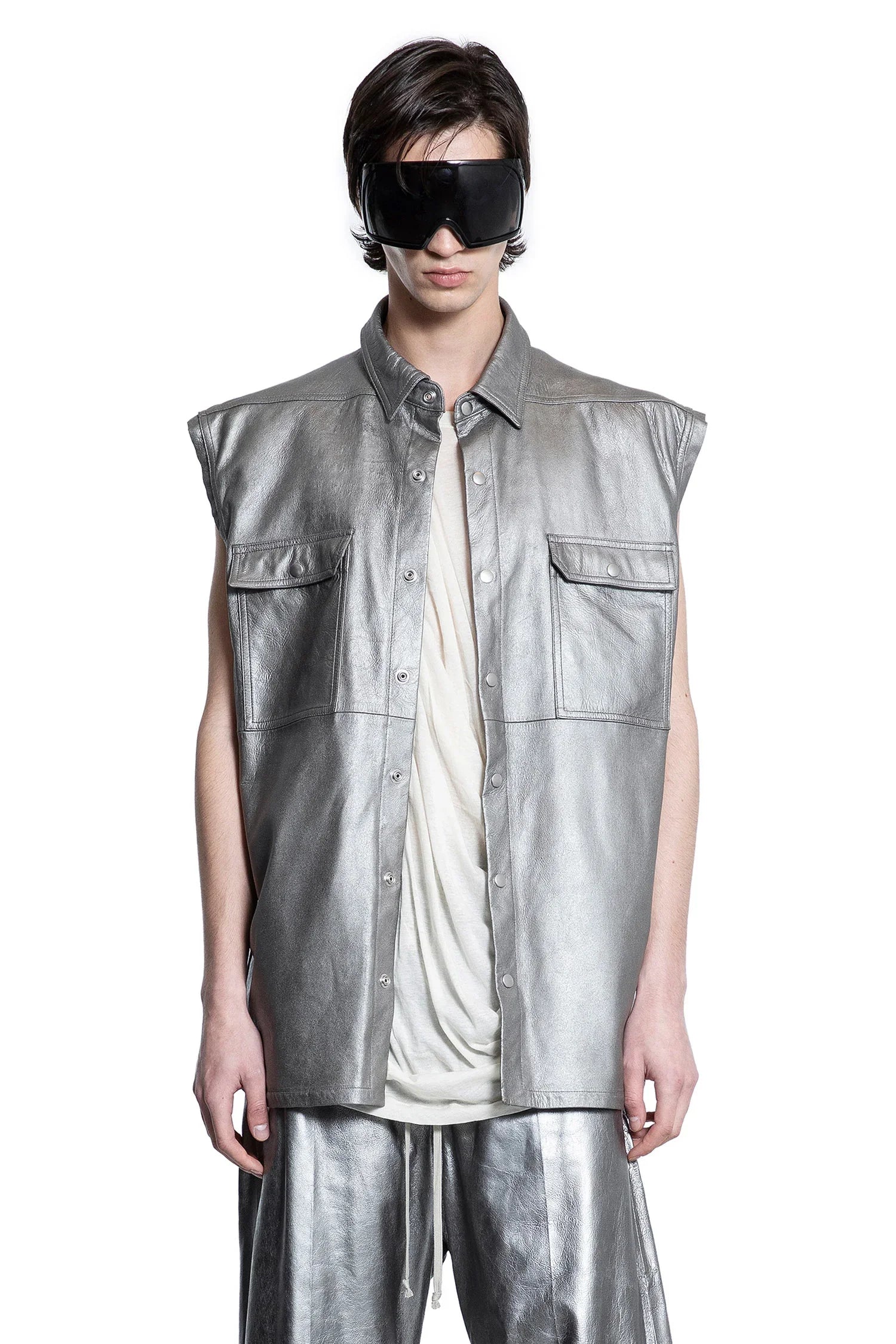 Hollywood Jumbo Sleeveless Outershirt Rick owens оригінал – Купити в Україні – боковий вид - RICK OWENS