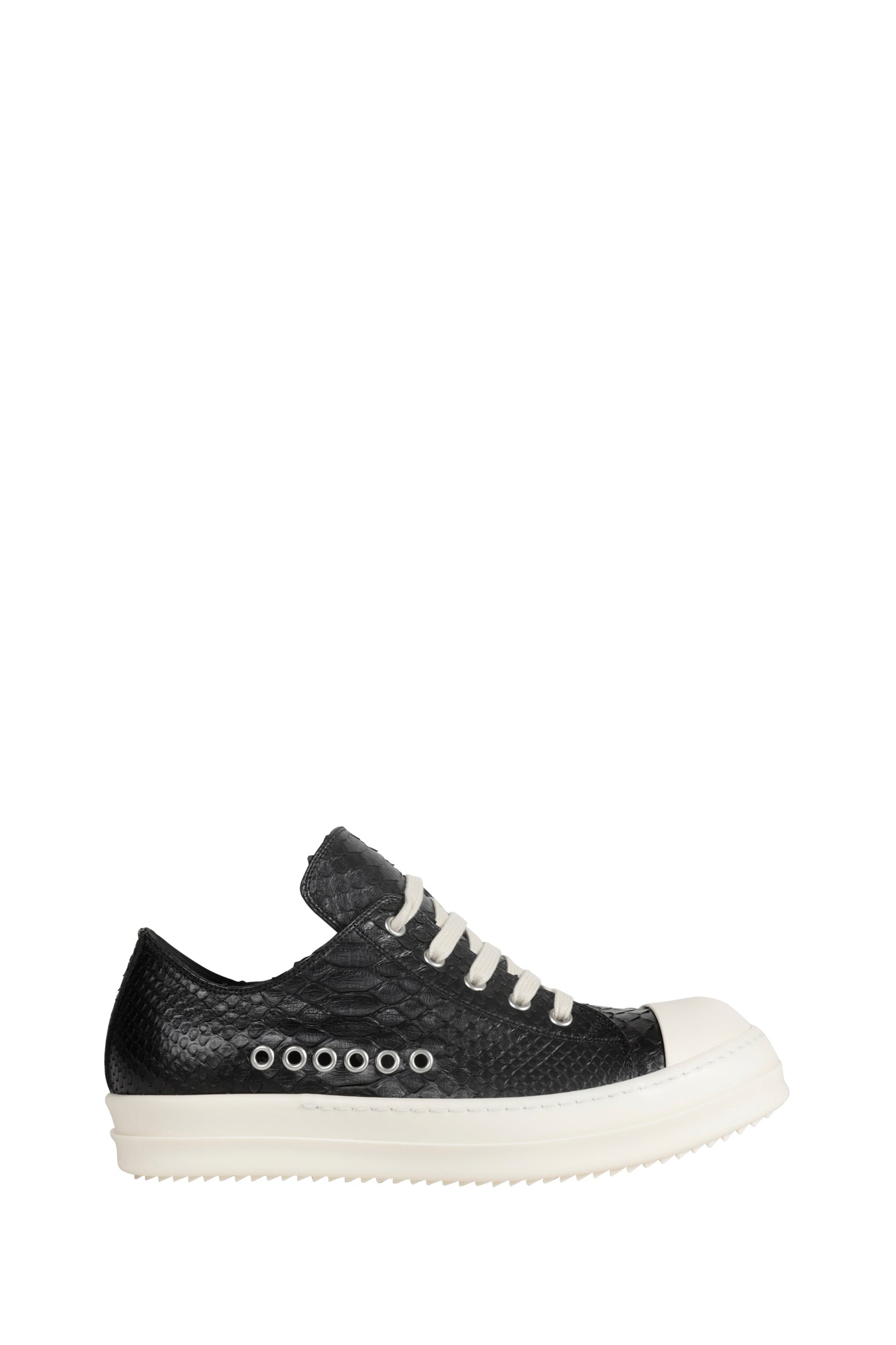 Temple Low Sneaks In Python Leather Rick owens – Гарантія оригінальності – боковий вид