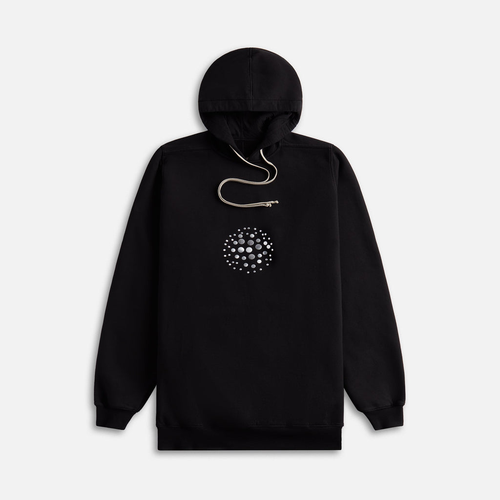 Оригінальна Felpa Hoodie Black Rick owens – боковий вид