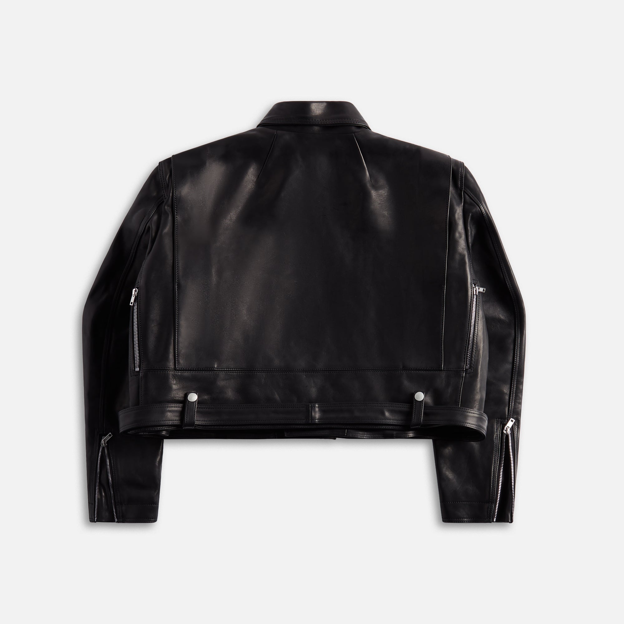 Giacca In Pelle Cropped Jumbo Bauhaus Stooges Black Rick owens – Гарантія оригінальності – вид ззаду