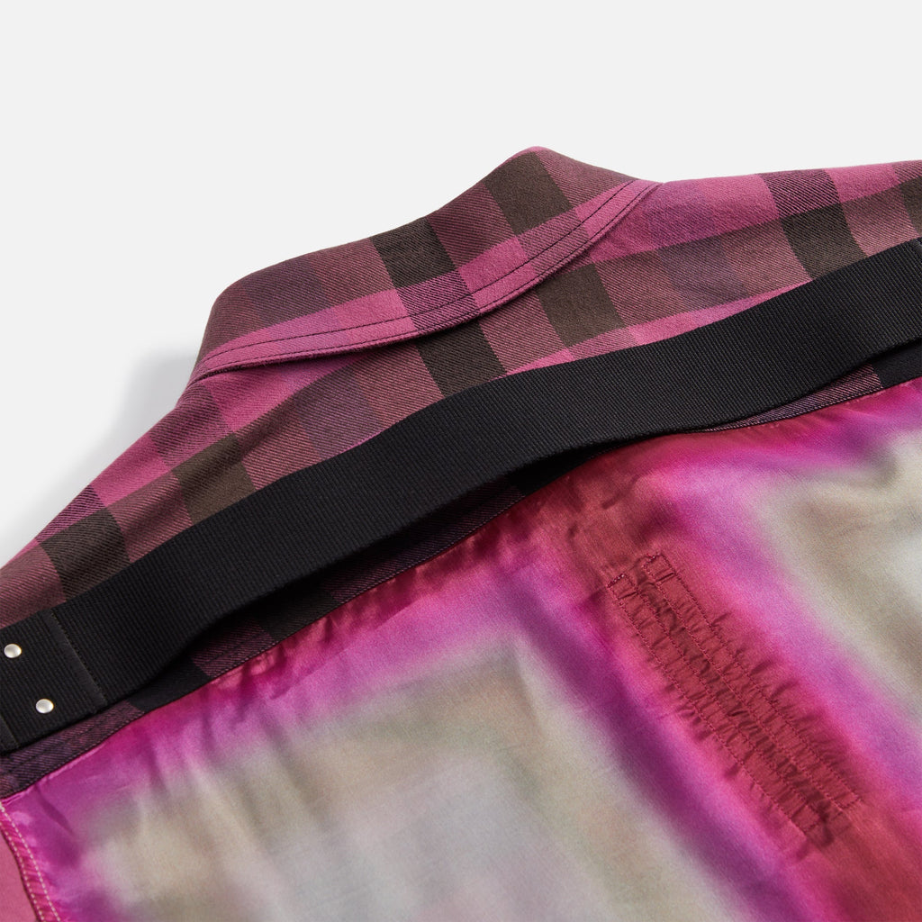 Fogpocket Outershirt Hot Pink Plaid Rick owens оригінал – Купити в Україні – детальний вид