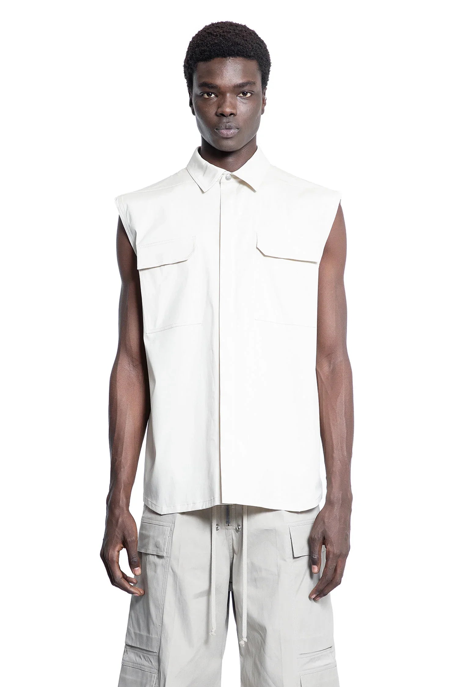 Hollywood Sleeveless Jumbo Shirt Rick owens оригінал – Купити в Україні – вид ззаду