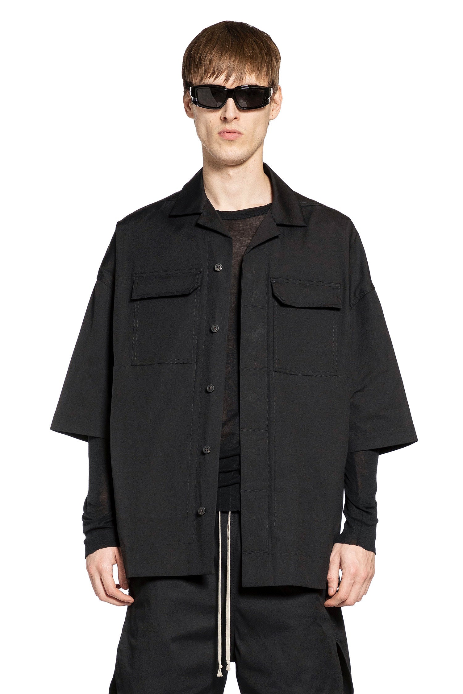 Oversized Buttoned Shirt Rick owens оригінал – Купити в Україні – боковий вид