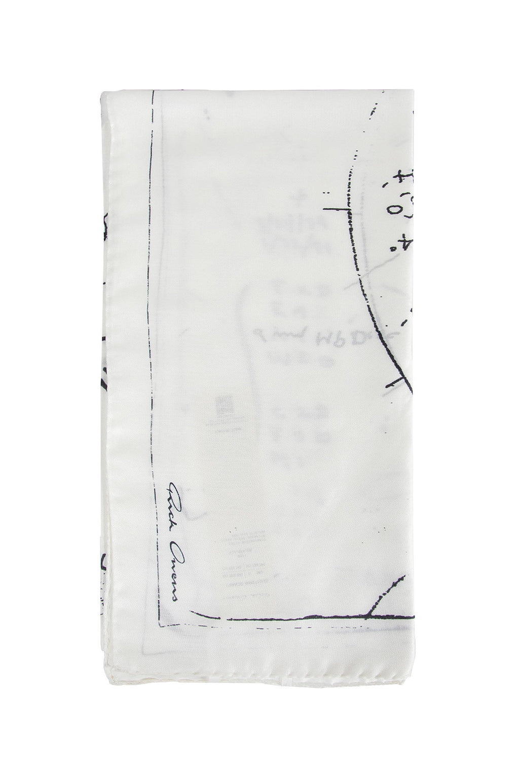 Temple Printed Astro Scarf Rick owens – Гарантія оригінальності – боковий вид