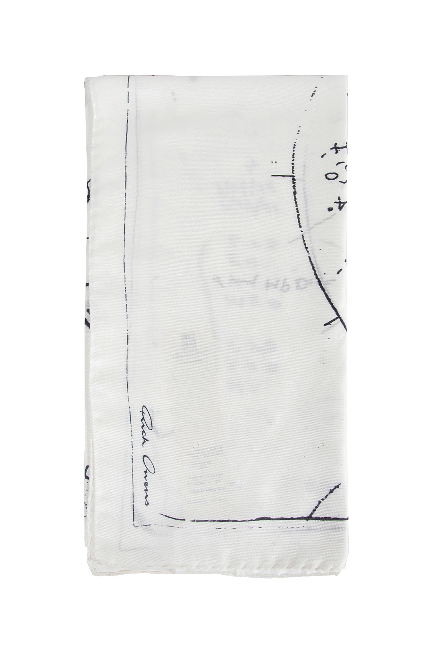 Temple Printed Astro Scarf Rick owens – Гарантія оригінальності – боковий вид - RICK OWENS