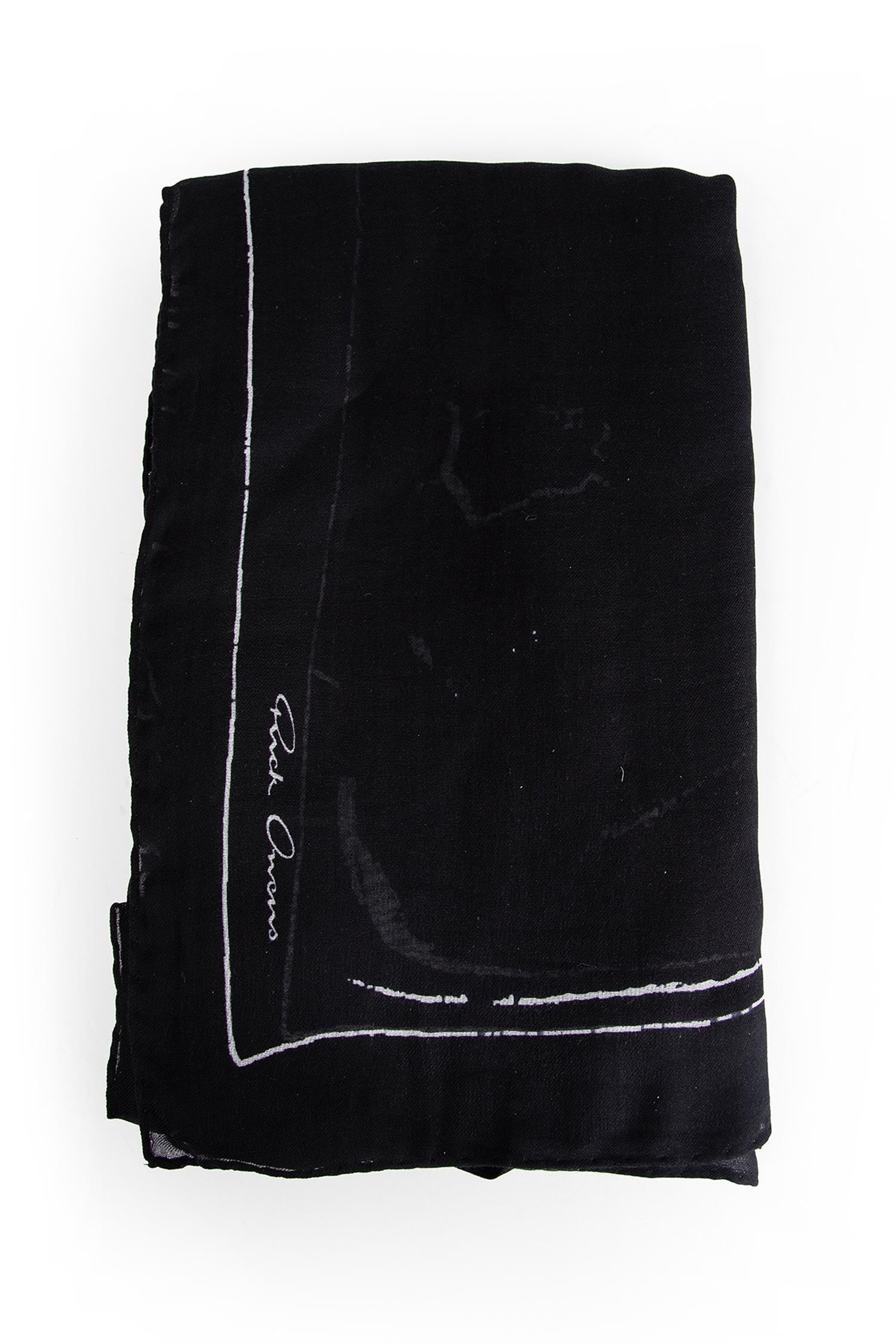 Temple Printed Scarf Rick owens оригінал – Купити в Україні – боковий вид - RICK OWENS