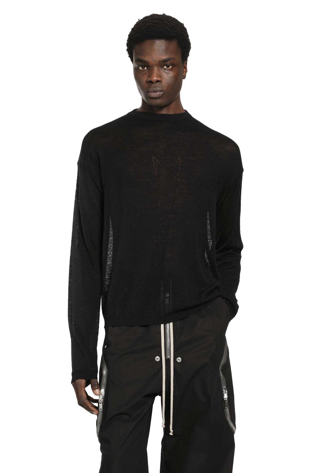 Temple Sheer Sweater Rick owens – Гарантія оригінальності – боковий вид