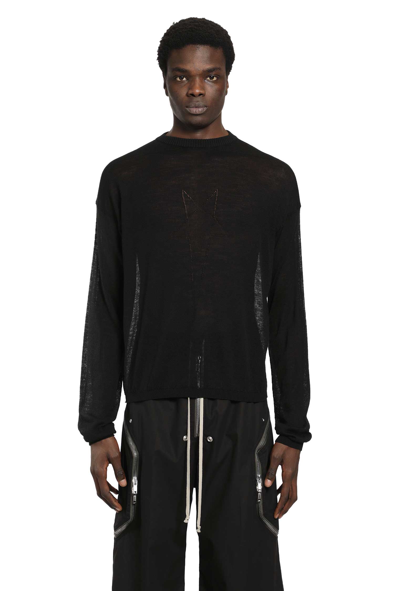 Temple Sheer Sweater Rick owens – Гарантія оригінальності – вид ззаду - RICK OWENS