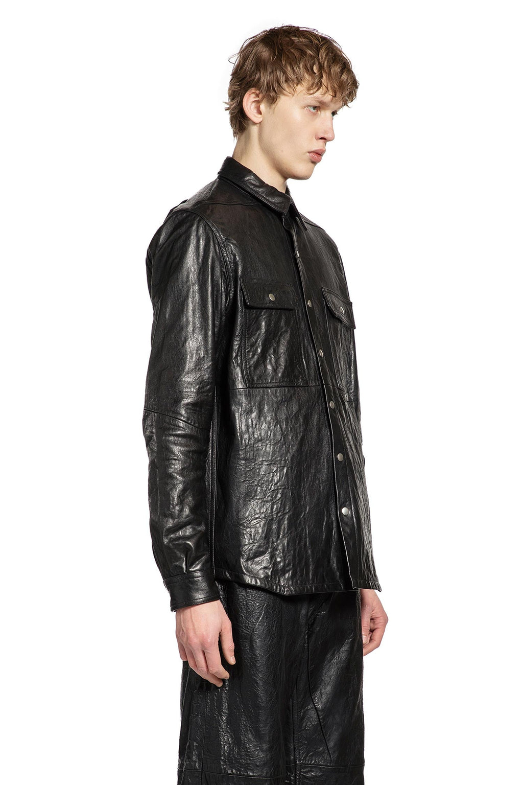 Оригінальна Temple Outershirt In Tumbled Lamb Rick owens – вид ззаду