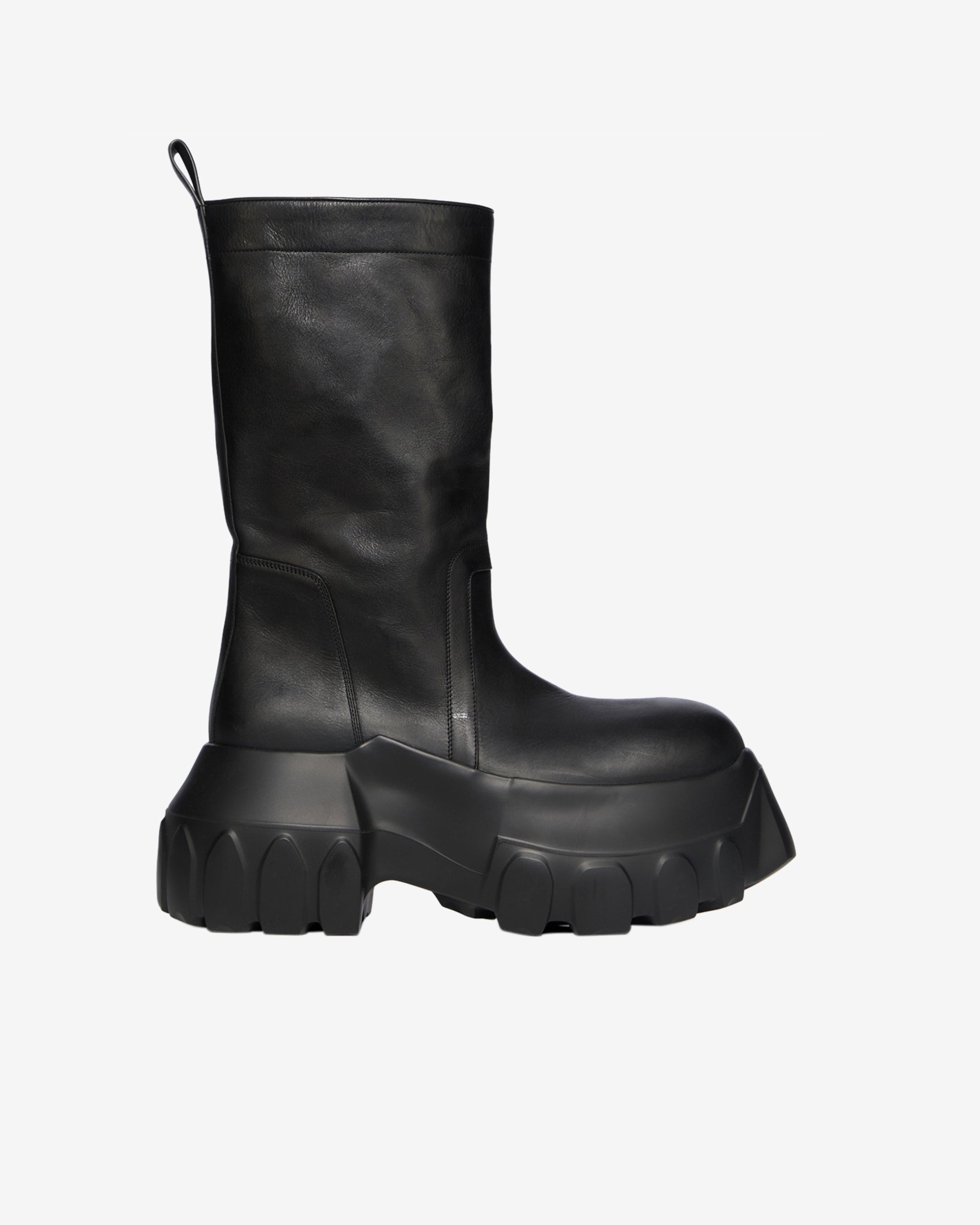Mens Pull On Mega Tractor Boots Rick owens – Гарантія оригінальності – боковий вид
