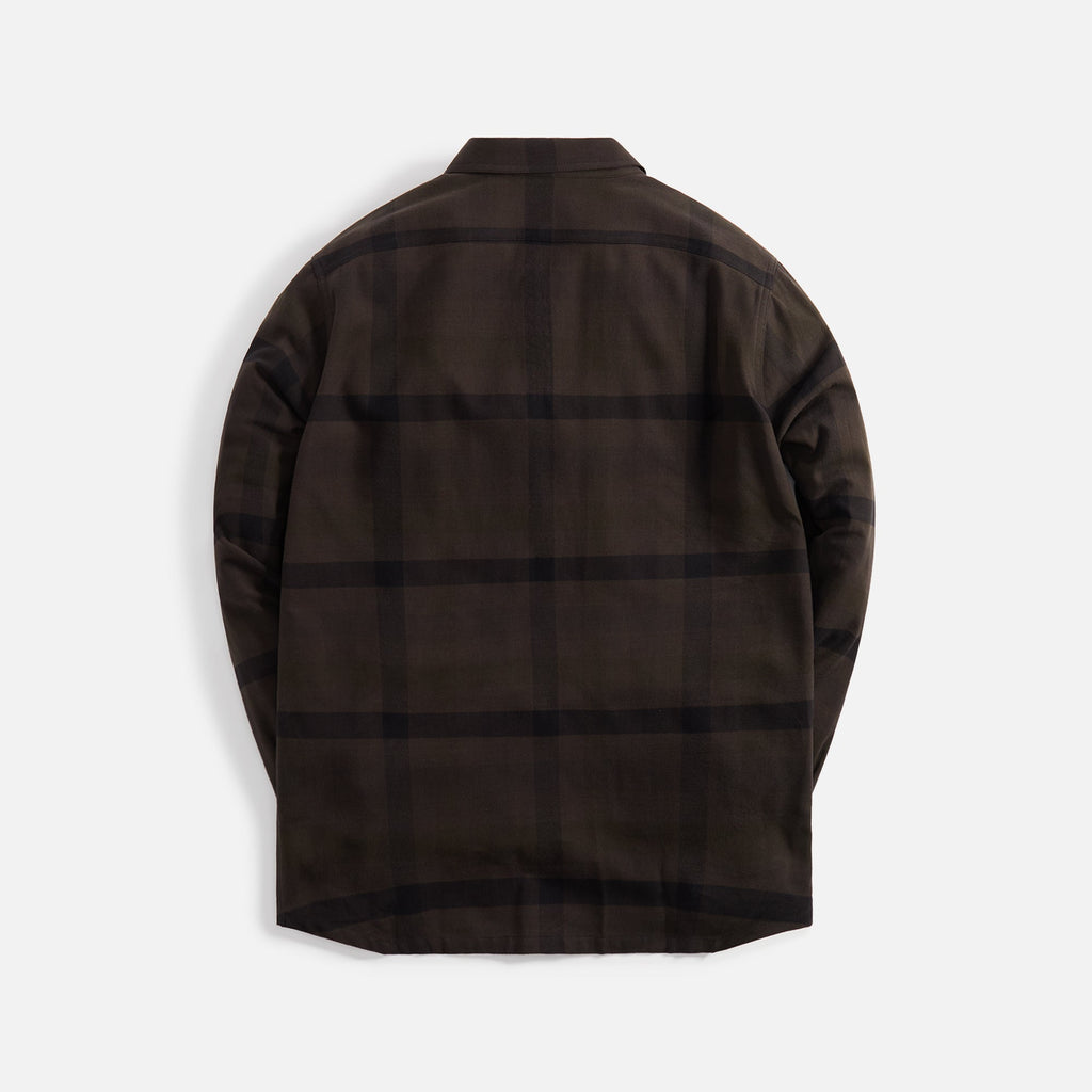 Оригінальна Work Shirt Dark Dust Plaid Rick owens – вид ззаду