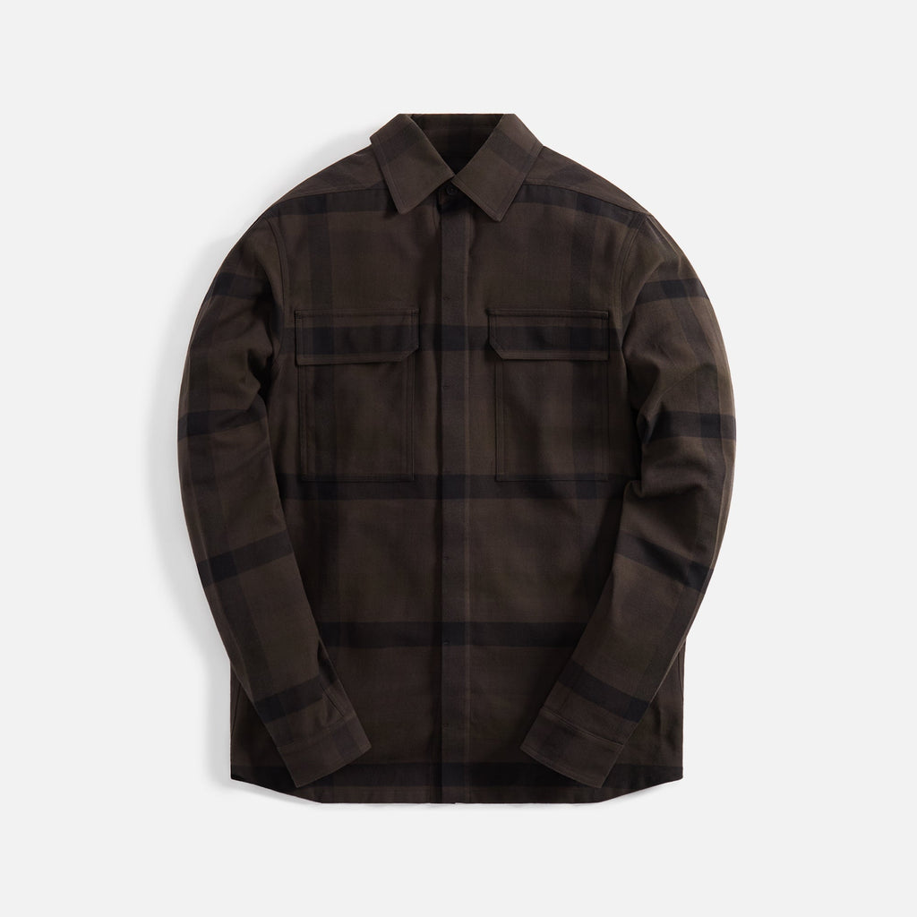 Оригінальна Work Shirt Dark Dust Plaid Rick owens – боковий вид