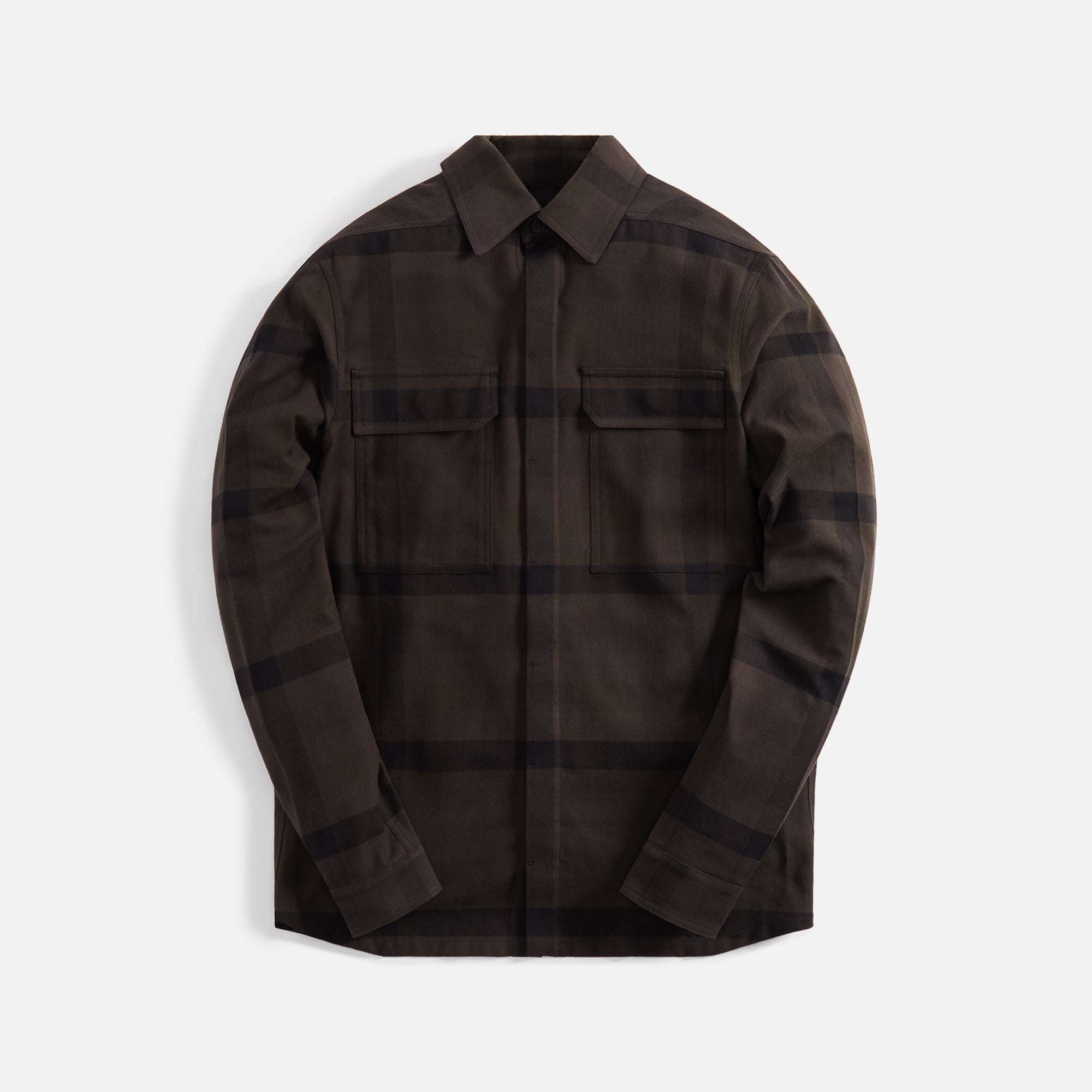Оригінальна Work Shirt Dark Dust Plaid Rick owens – боковий вид
