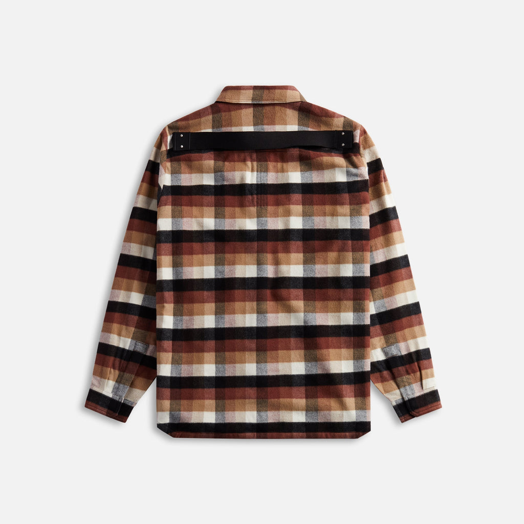 Fogpocket Outershirt Throat Plaid Rick owens – Гарантія оригінальності – вид ззаду