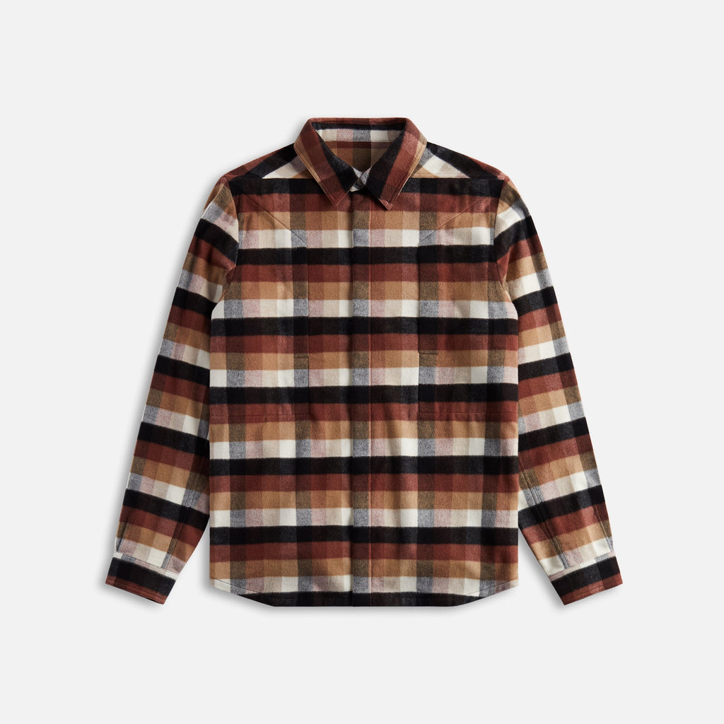 Fogpocket Outershirt Throat Plaid Rick owens – Гарантія оригінальності – боковий вид