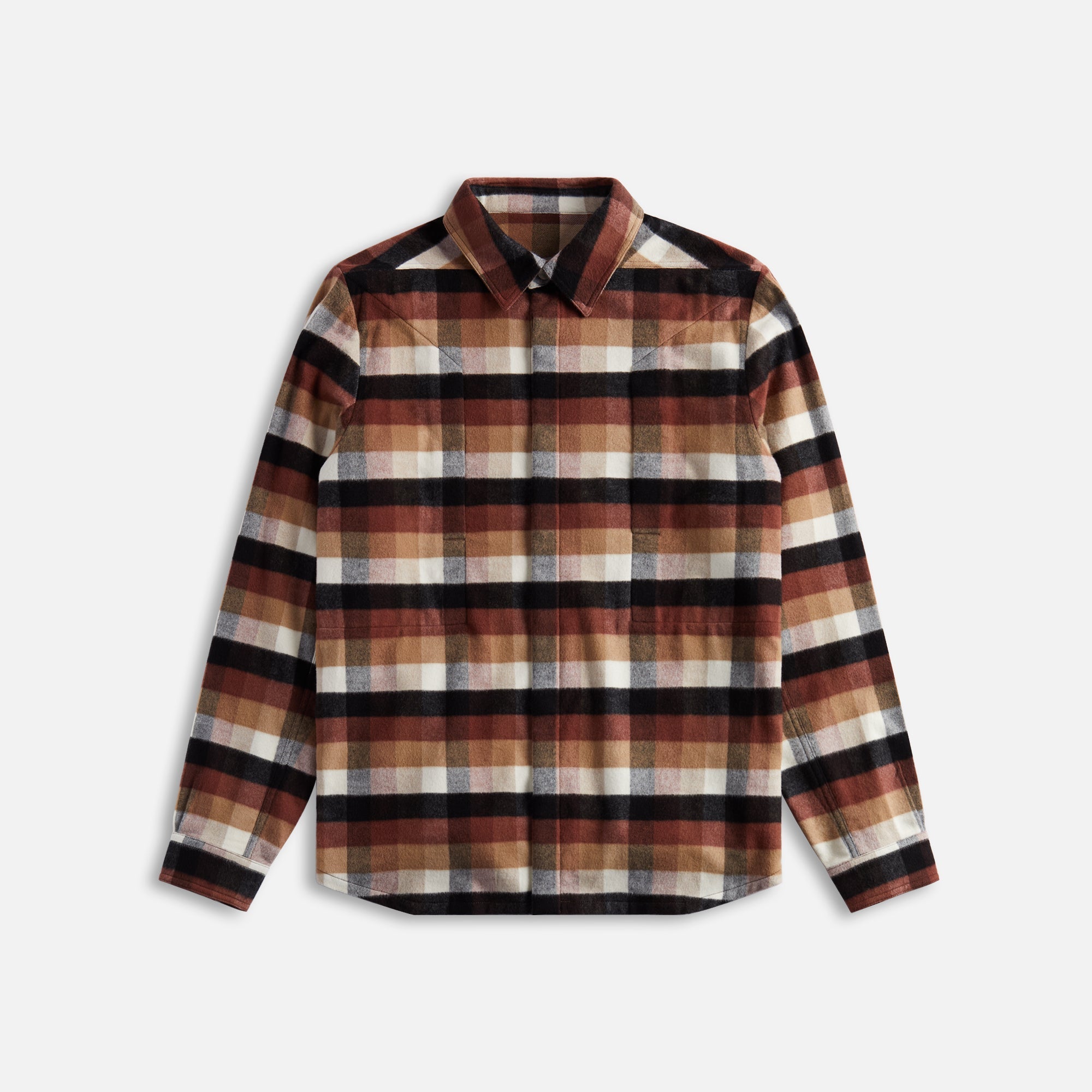 Fogpocket Outershirt Throat Plaid Rick owens – Гарантія оригінальності – боковий вид