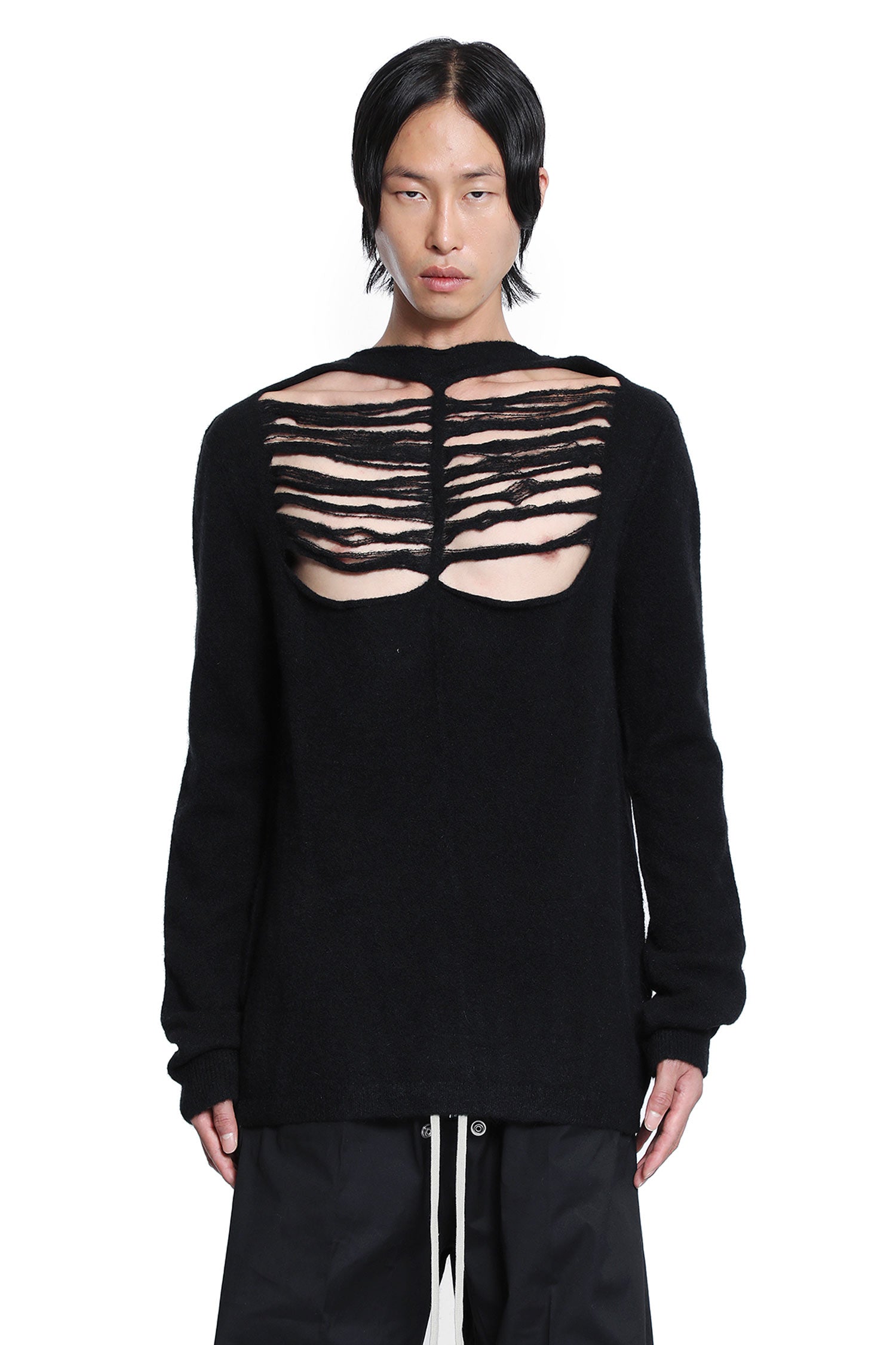 Concordians Top In Alpaca Grid Knit Rick owens оригінал – Купити в Україні – вид ззаду - RICK OWENS
