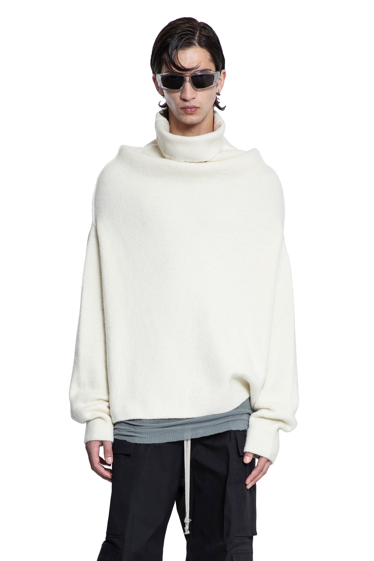 Concordians Shroud In Alpaca Knit Rick owens – Гарантія оригінальності – боковий вид - RICK OWENS