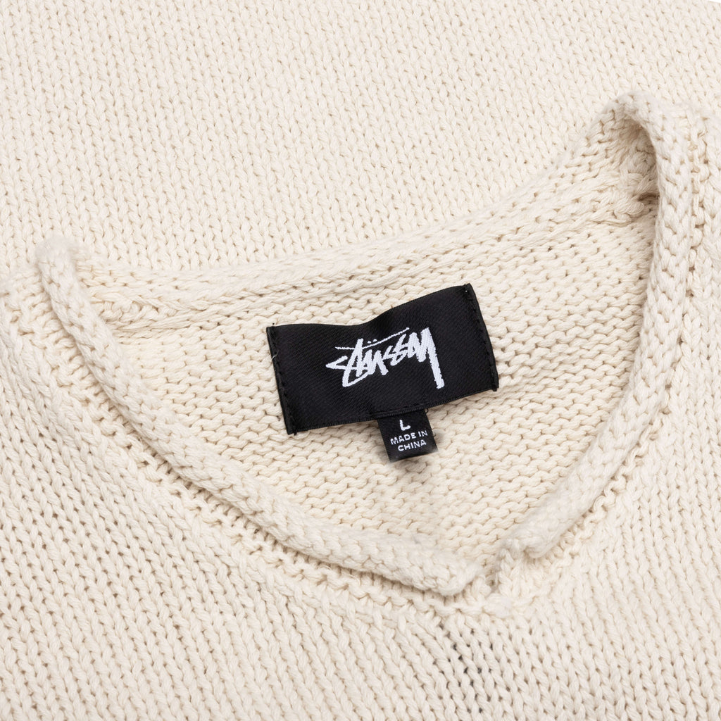 Оригінальна Roll V-Neck Logo Sweater Stussy – детальний вид